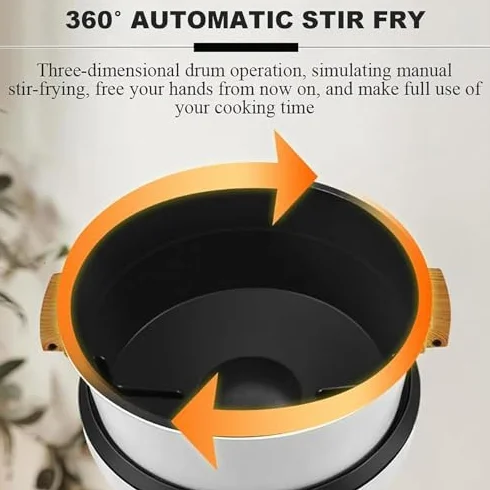 Macchina di cottura automatica 2000 W 8 l wok rotazione 360° fornello portatile