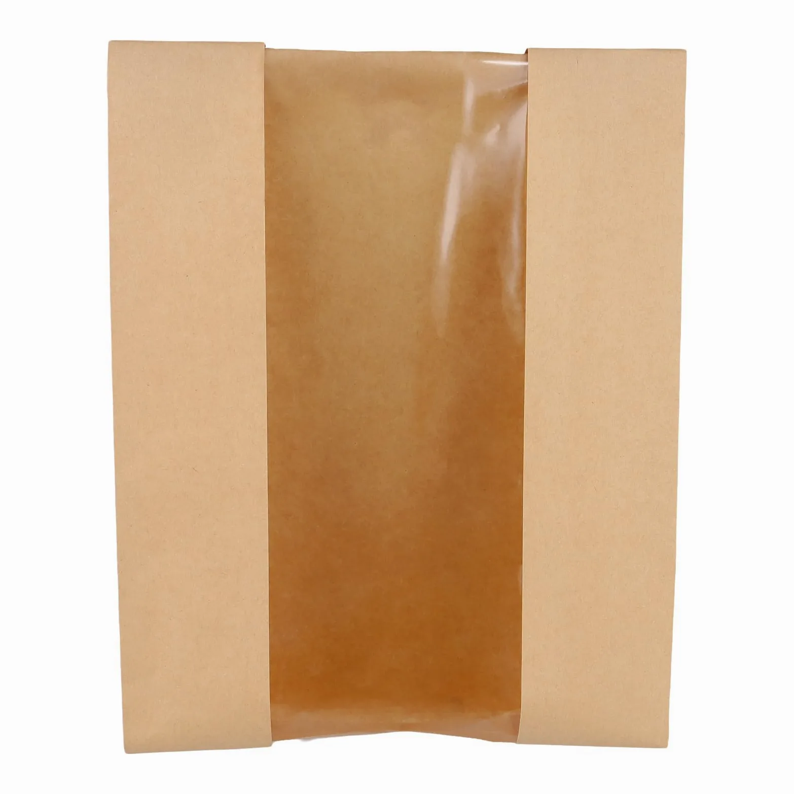 Confezione da 200 sacchetti per pane con finestra trasparente e adesivi sigillanti, sacchetti di carta per alimenti, sacchetti per pani fatti in casa, biscotti, ciambelle, 35 x 21 x 9 cm