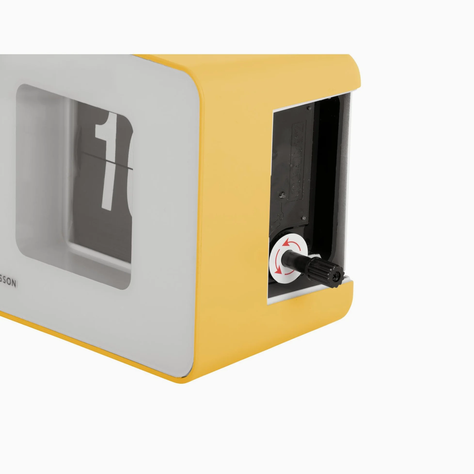 Karlsson Wall/Table Clock Funky Flip Flip Giallo brillante