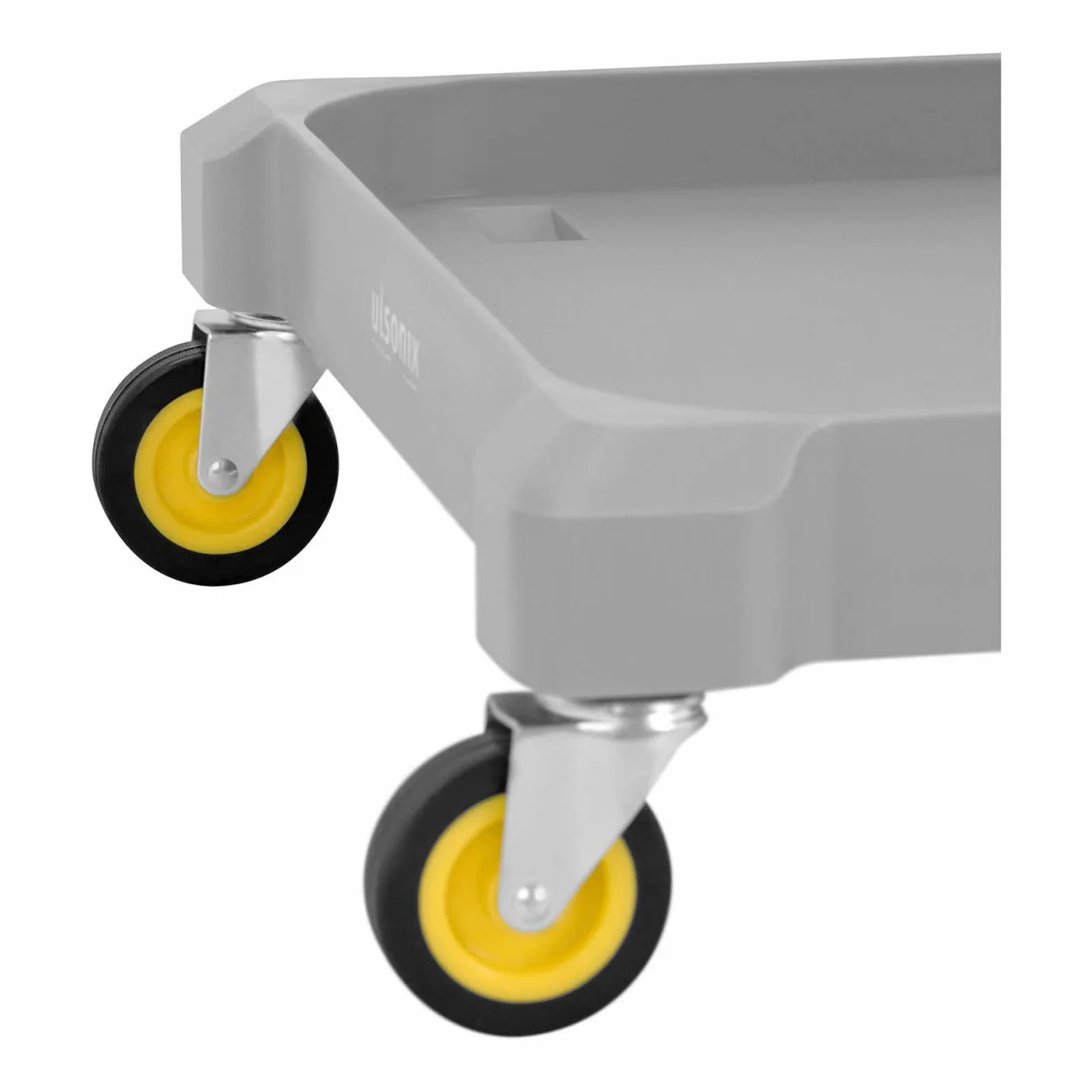 Carrello Multiuso Per Pulizie Con Sacco Biancheria Copertura Con Ruote UNICLEAN 13 (Plastica, Giallo)