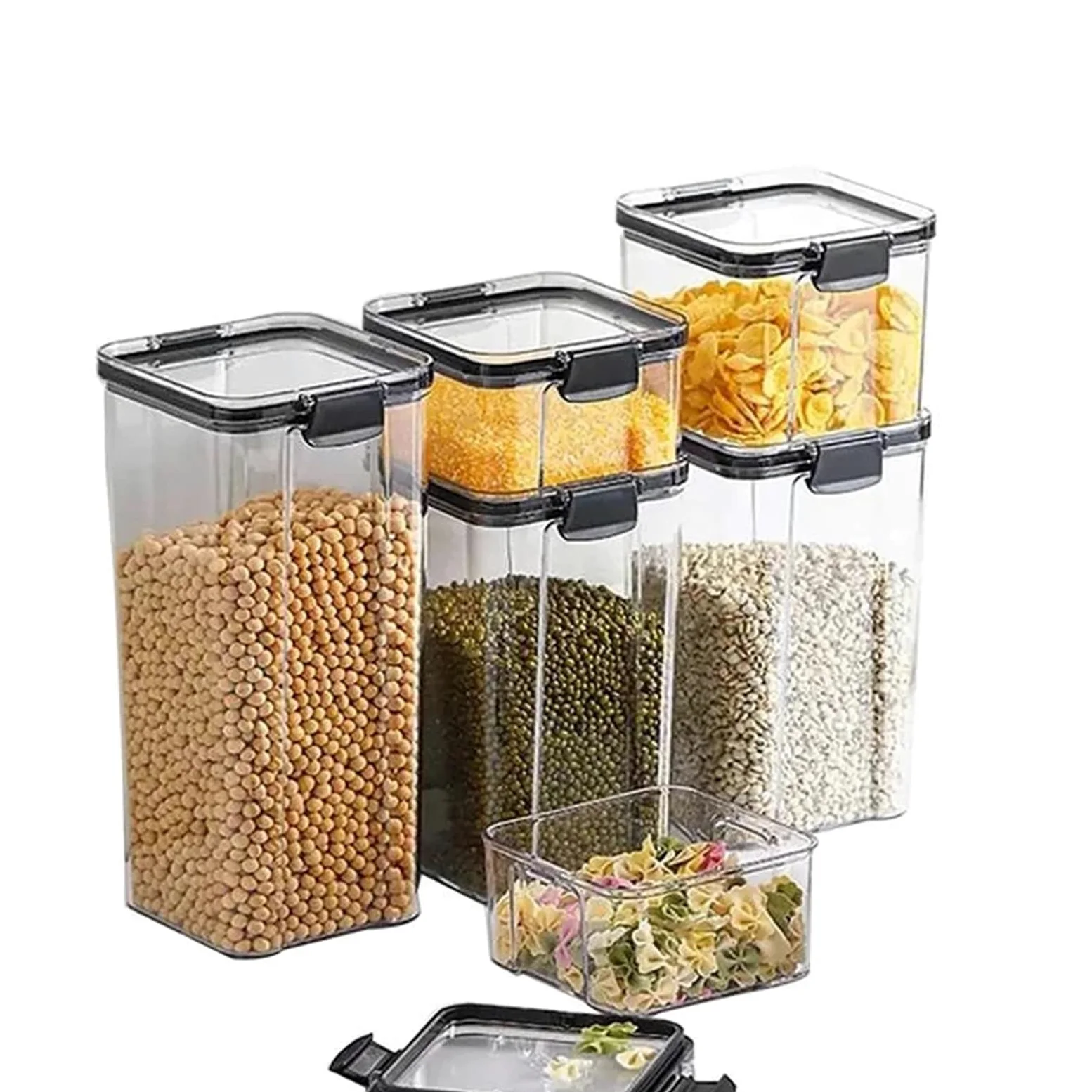 Barattolo di caffè Contenitori per alimenti, Lattine ermetiche, Scatole di plastica, Scatole di immagazzinaggio impilabili, Contenitori per alimenti impilabili, Serbatoi di stoccaggio del