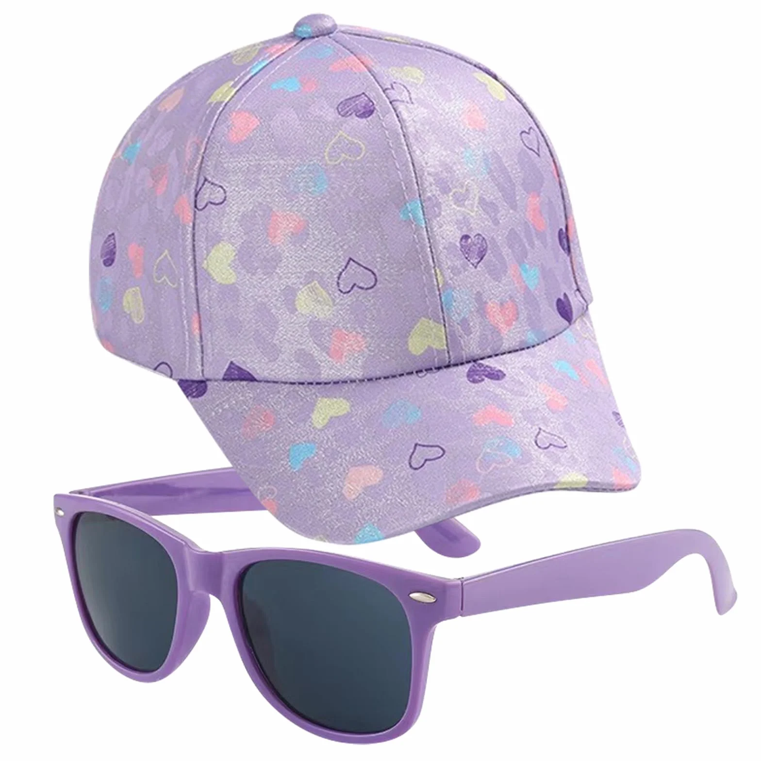 Cappellini da Baseball per Bambine, Cappellino Bambina, Occhiali da Sole, Protezione UV, Sun Hat per Bambini 3-8 Anni, per Ragazza Estivo Regalo(54CM)
