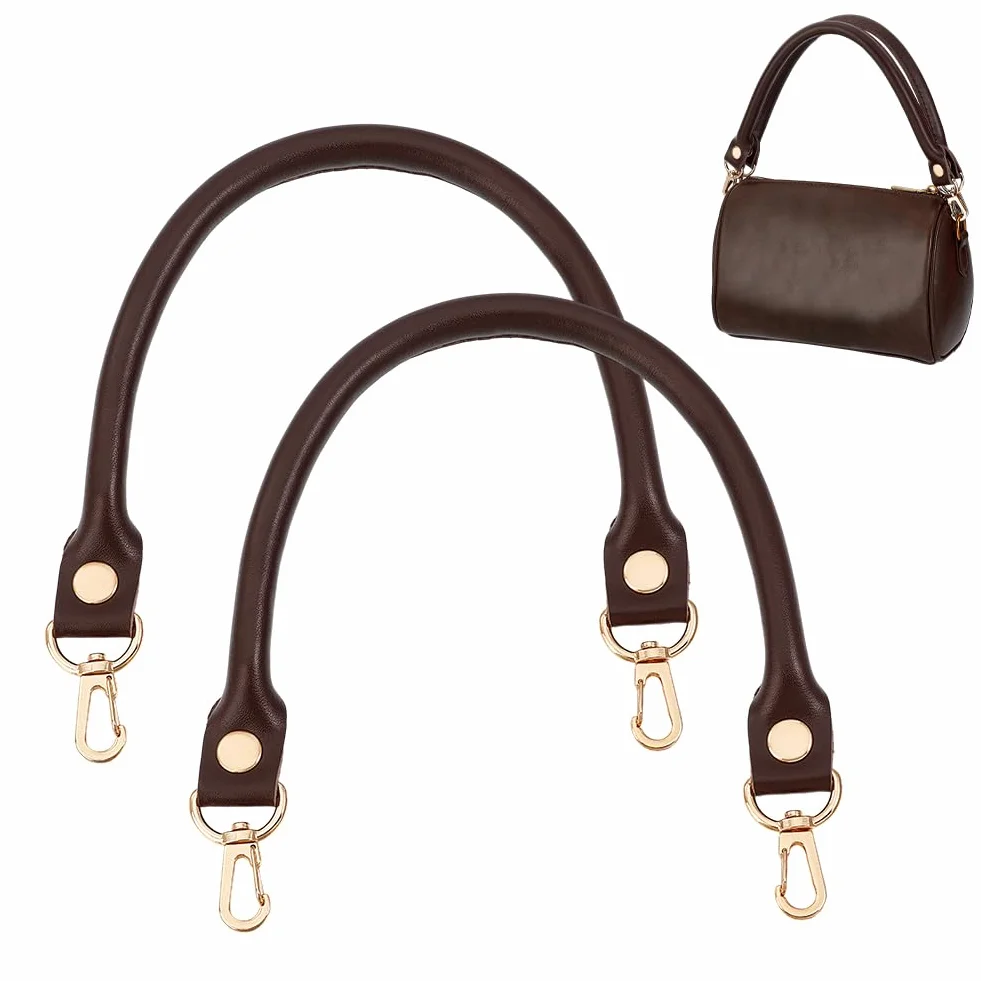 PH PandaHall Manici per Borse in Pelle Marrone 40cm Cinghia Corta di Ricambio