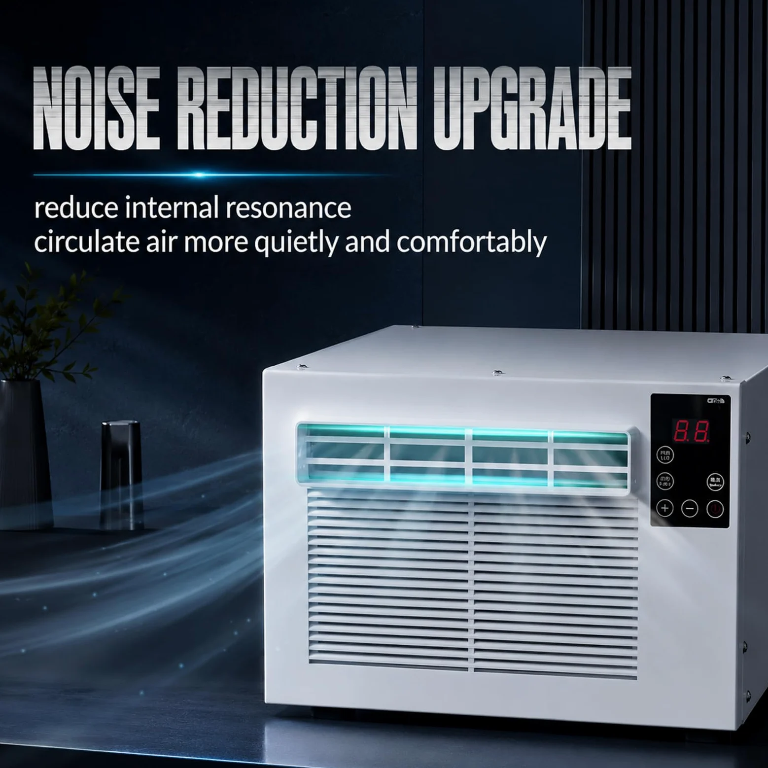 Condizionatore Portatile con Guarnizione Universale Finestre | Raffreddamento 550w E Deumidificazione, Telecomando Incluso, Adatto per Camere E Uffici, Senza Installazione Fissa