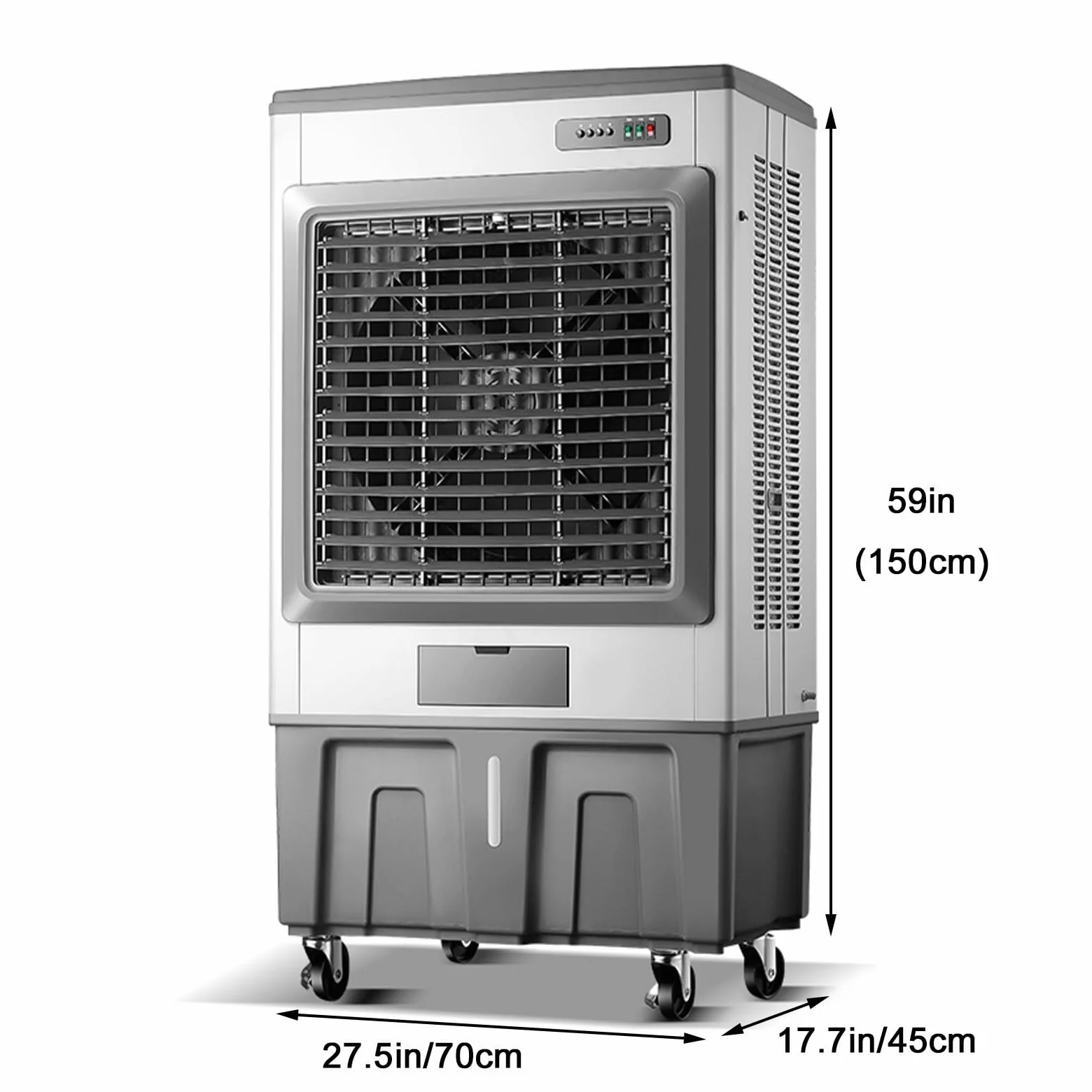 Raffreddatore D'aria Evaporativo, Condizionatore D'aria Industriale, Raffreddatore A Palude con Serbatoio D'acqua Da 26,4 Galloni, Oscillazione 90°+120°, Ventola Di Raffreddamento Ad Aria per Interni