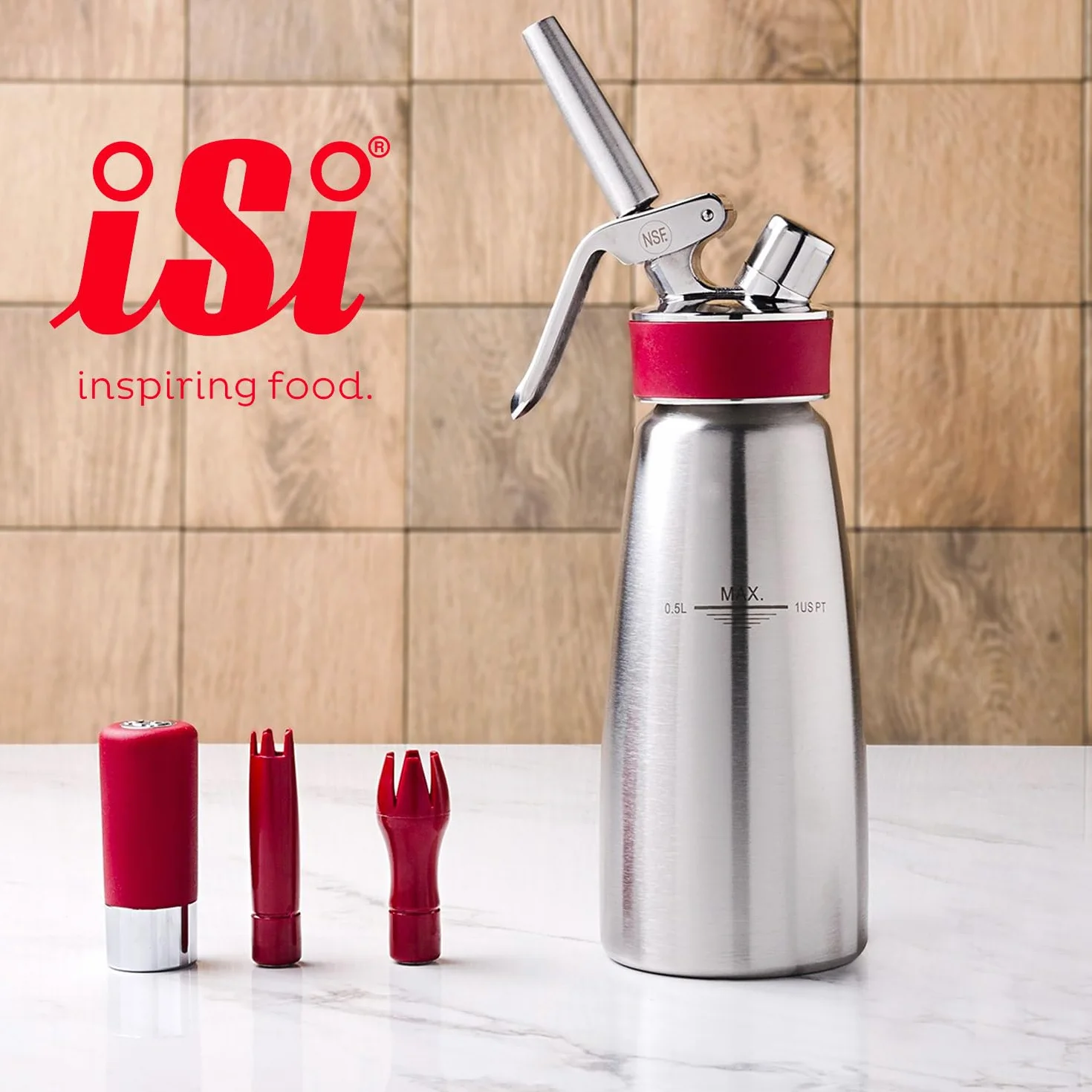 Colichef Sifone professionale a Chantilly iSi Gourmet Whip 1/2 litri (500 ml) / perfetto per preparazioni calde o fredde (chantillys ed espuma). La scelta dei più grandi chef del mondo intero