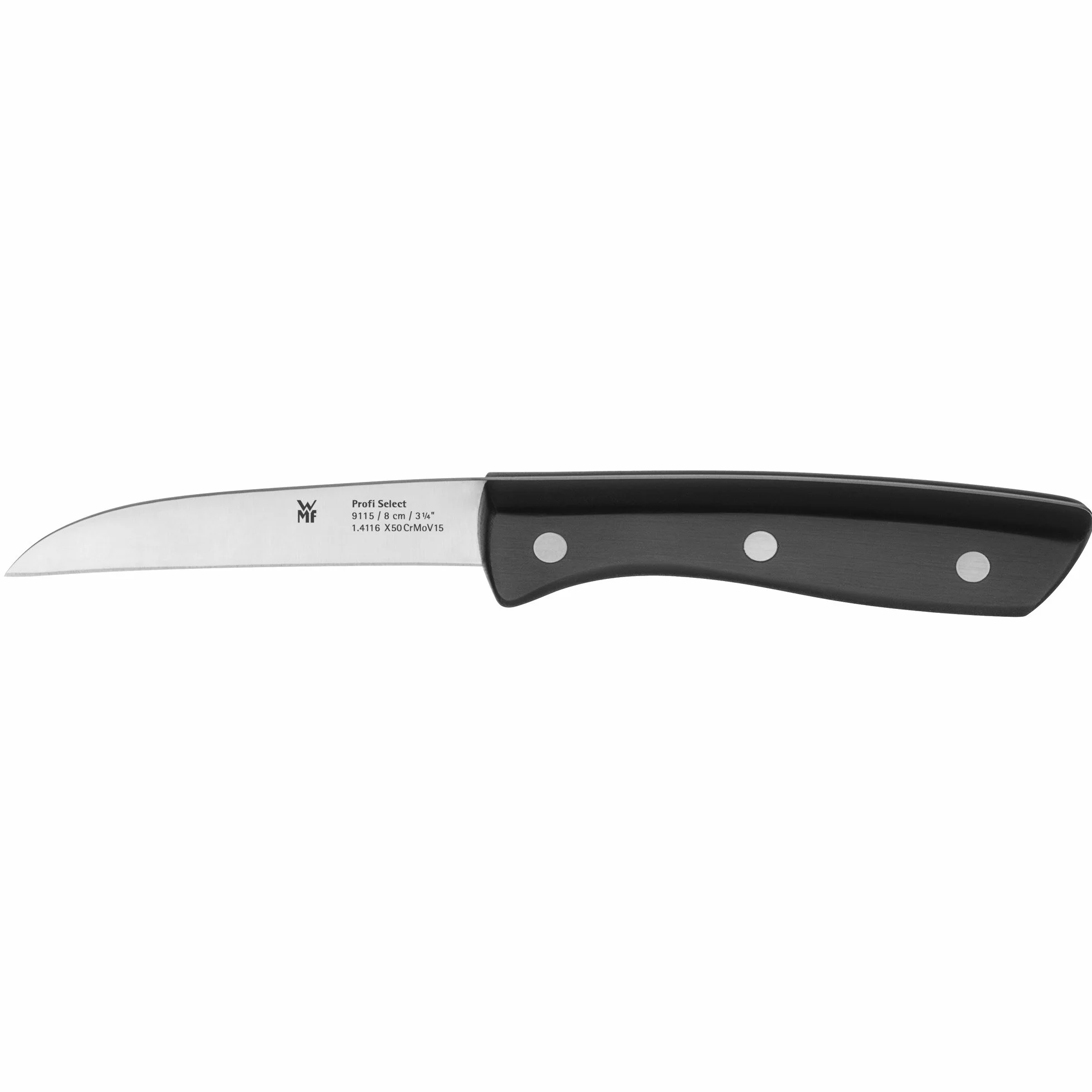 WMF Ceppo portacoltelli con set di coltelli da cucina con portacoltelli, 6 coltelli affilati, blocco in legno laccato, lama speciale in acciaio