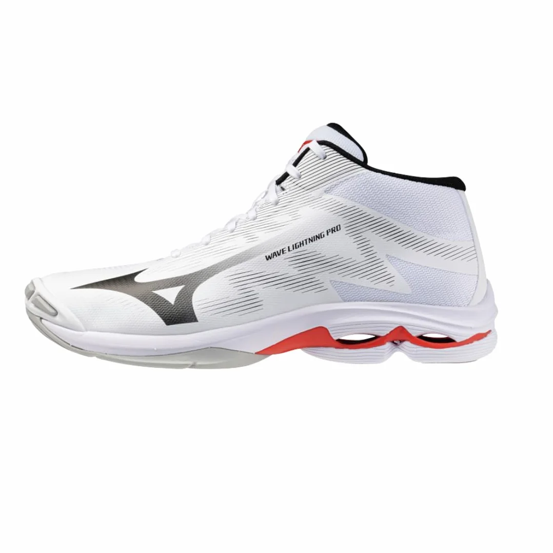 Mizuno Wave Lightning PRO Mid Scarpe da Pallavolo Bianco Nero Rosso
