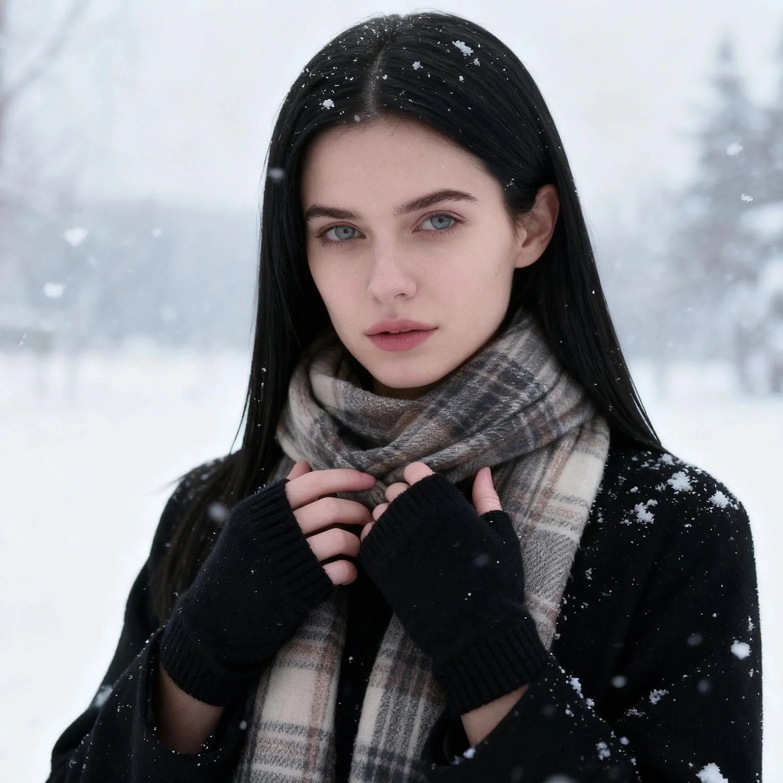 Guanti Senza Dita in Cashmere Termici Invernali per Donne