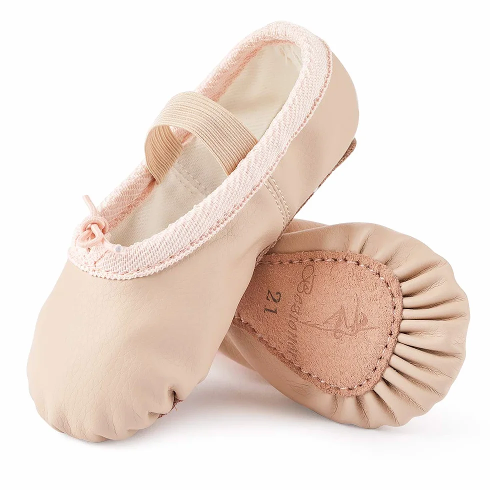 Scarpette da Danza Classica in Pelle per Bambina Ragazze e Donna
