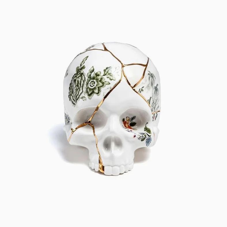 SELETTI TESCHIO PORCELLANA KINTSUGI SKULL 09944