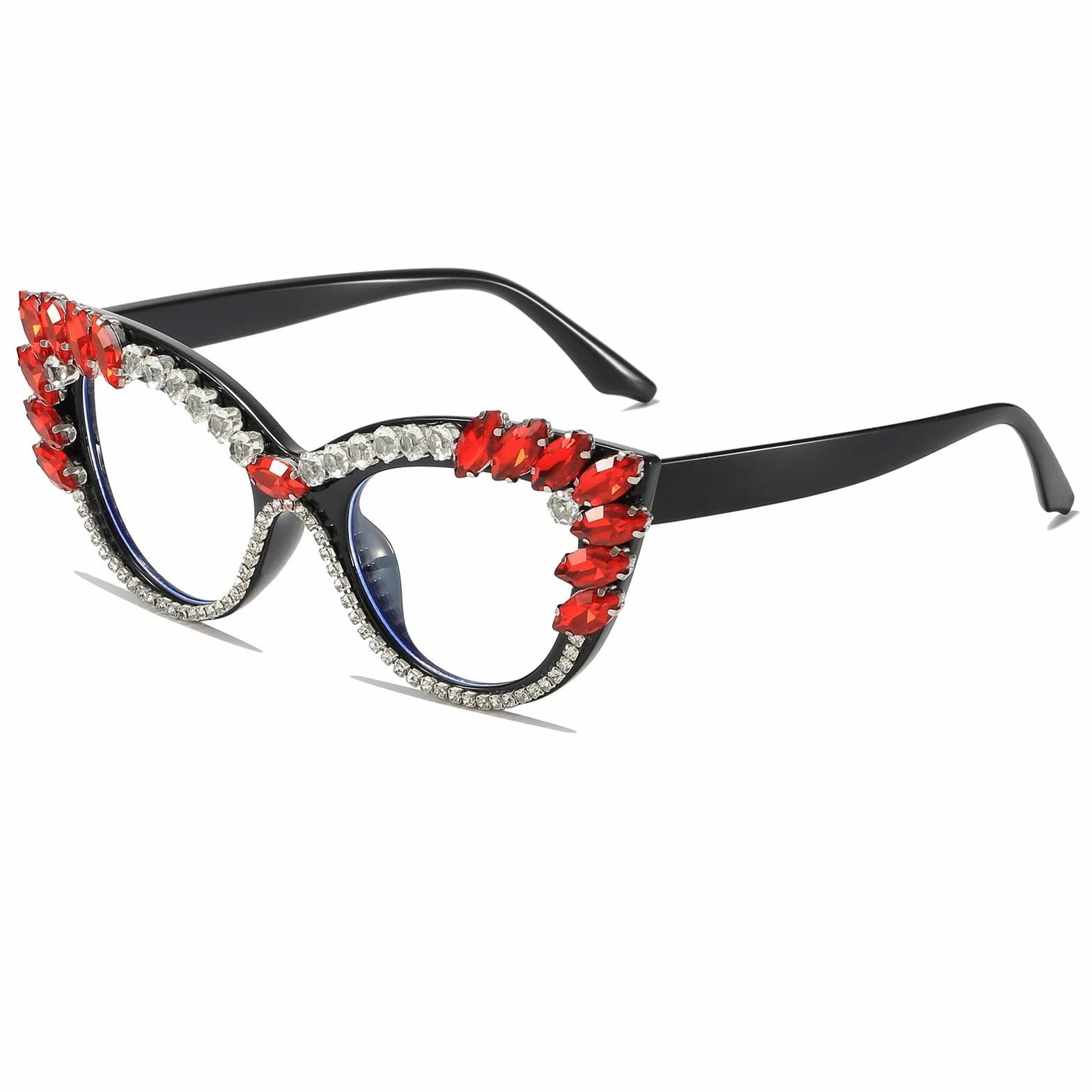 Occhiali Anti Luce Blu Occhi Gatto Forma Diamante Donna Vintage Anti Eyestrain