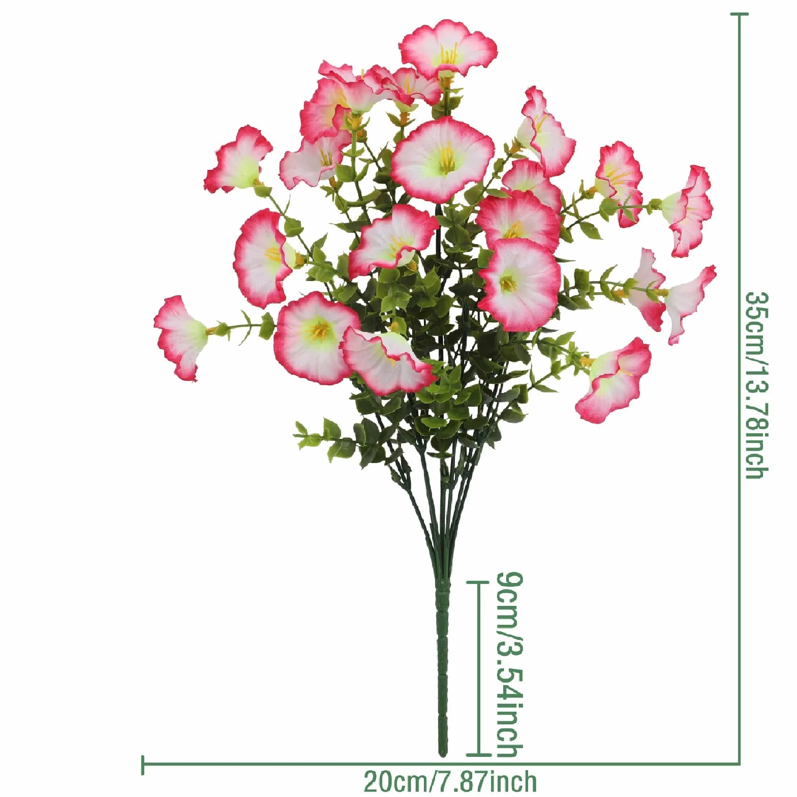 Fiori Finti da Esterno Petunie Artificiali Protezione UV Mazzi 10 Decorazione Giardino