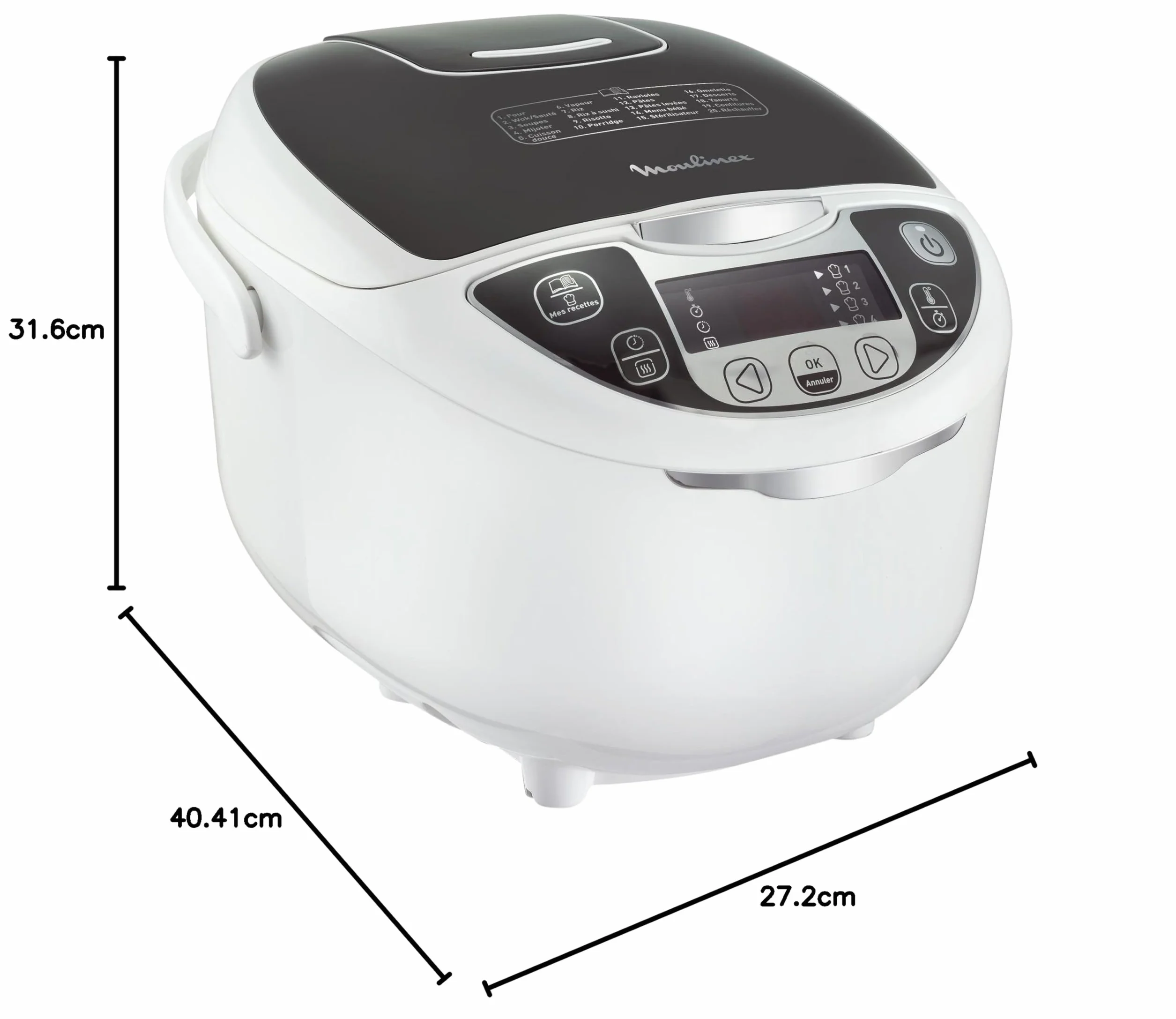 Moulinex MK708E10 - Multicooker 15 in 1, colore: Bianco