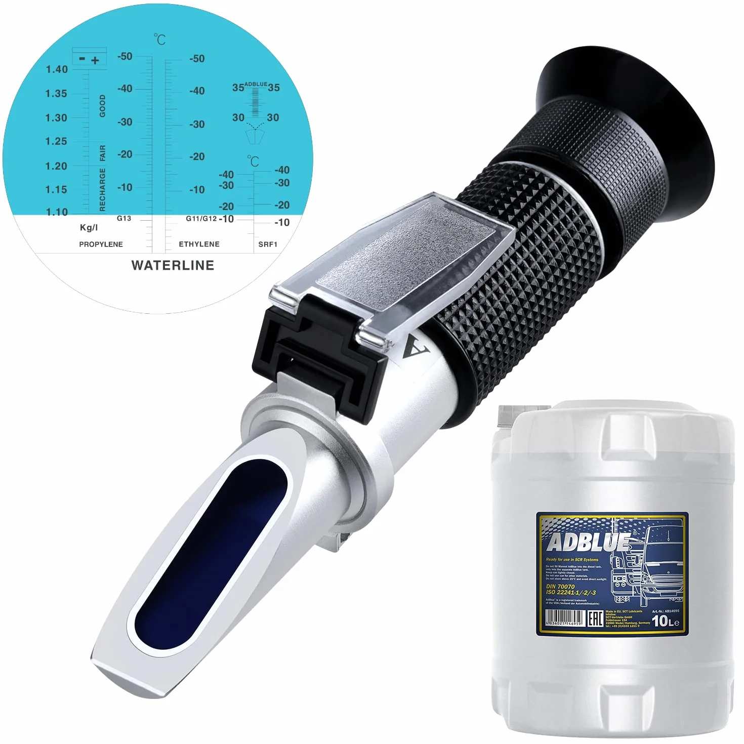 Rifrattometro antigelo 4-in-1 Tester refrigerante per controllo punto congelamento batteria auto