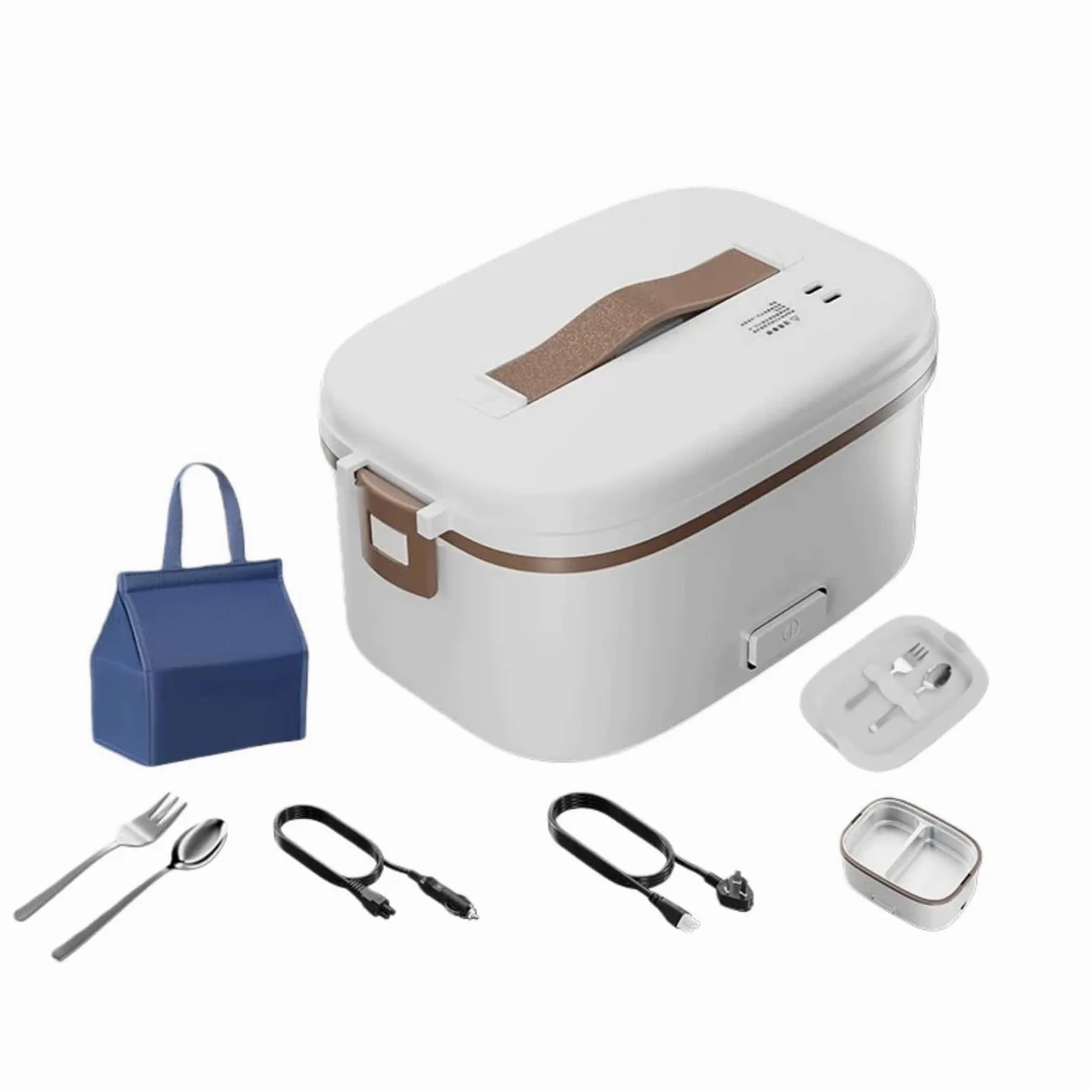 Contenitore termico per il pranzo alimentato dall'auto,vaporiera portatile elettrica per mantenere caldi i pasti,contenitore termico portatile elettrico per il pranzo(Style Two)
