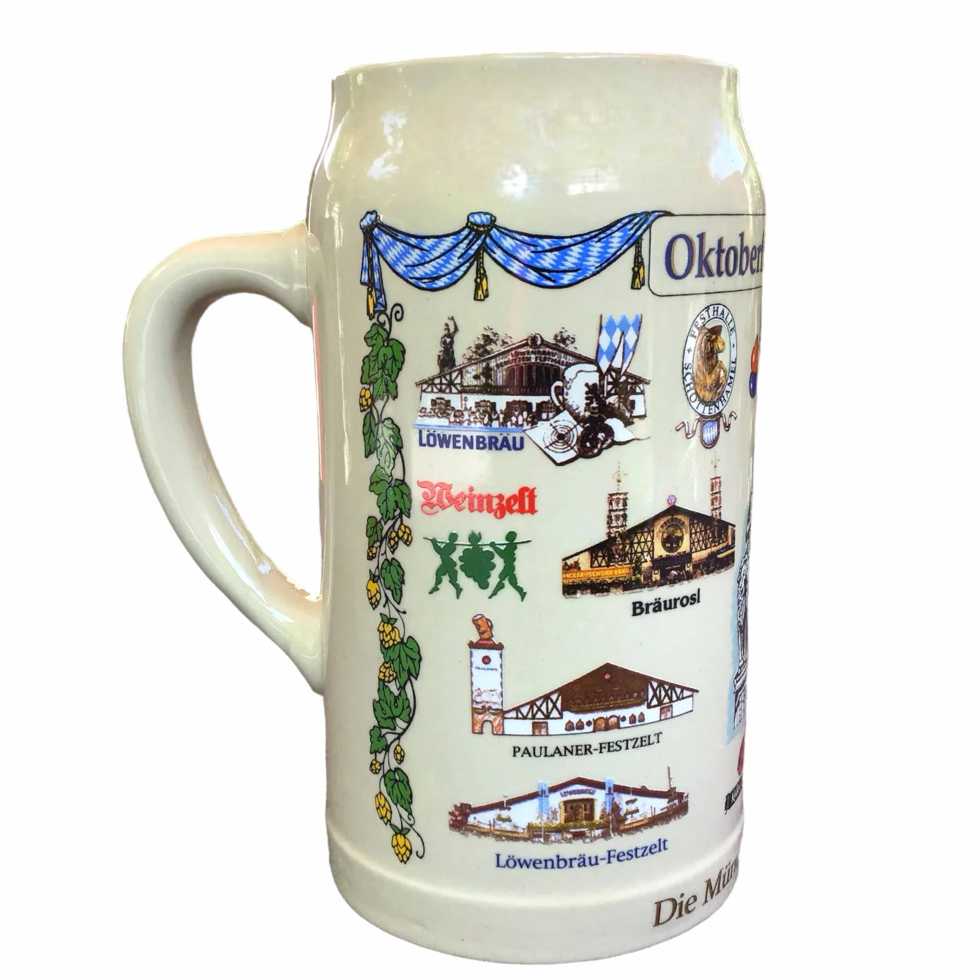 Boccale da collezione originale Oktoberfest 2002 Wiesn Wirtekrug in edizione limitata