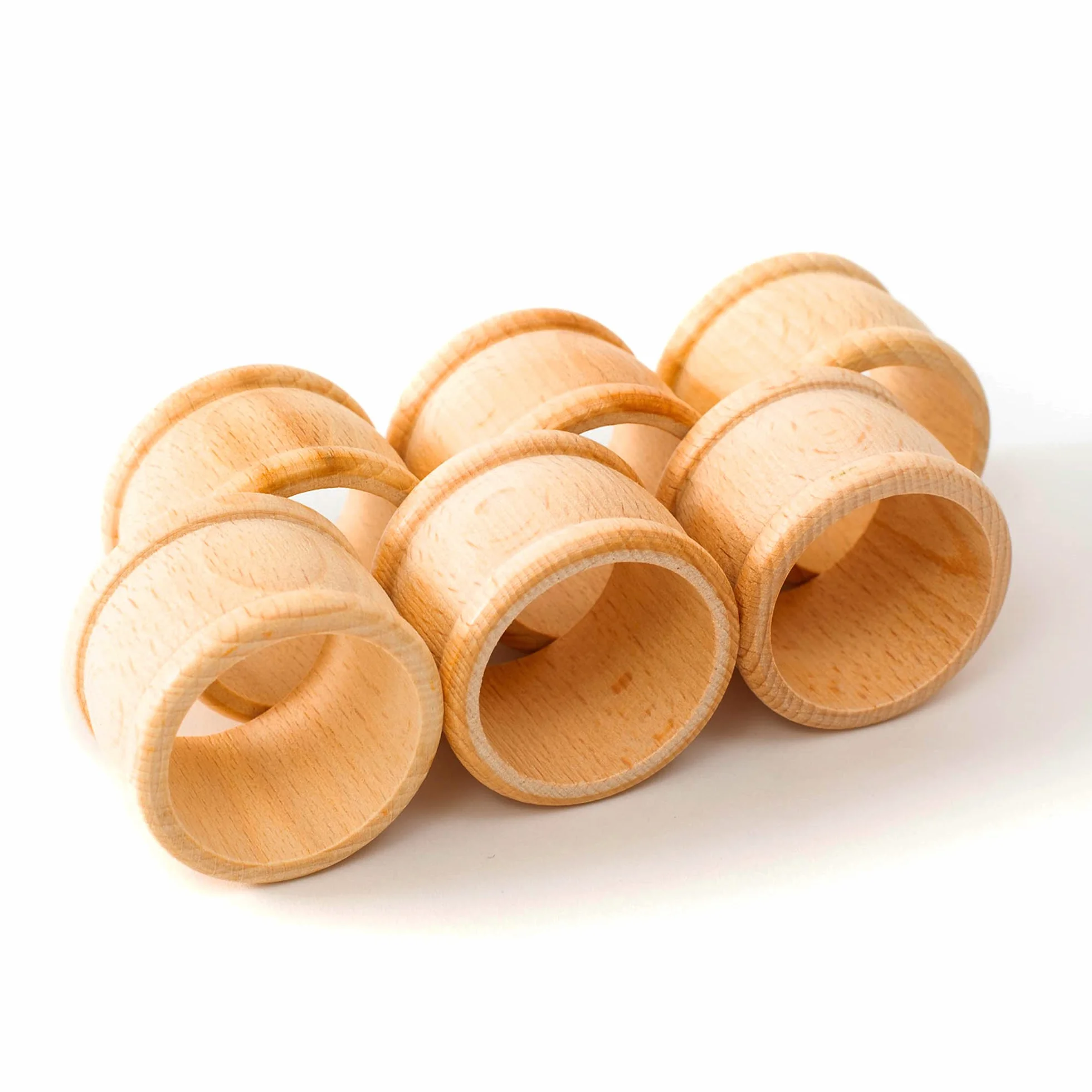 tuuli Kitchen Set di 6 pezzi Portatovaglioli in Legno per Tavolo Decor Φ 4,3 cm