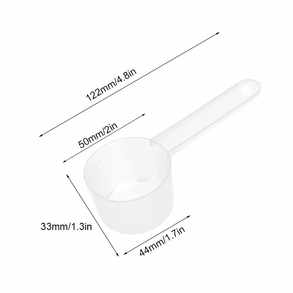Cucchiaio dosatore 50 ml, 25 g, trasparente con scala 10 ml, 20 ml, 30 ml, 40 ml, 50 ml (trasparente)