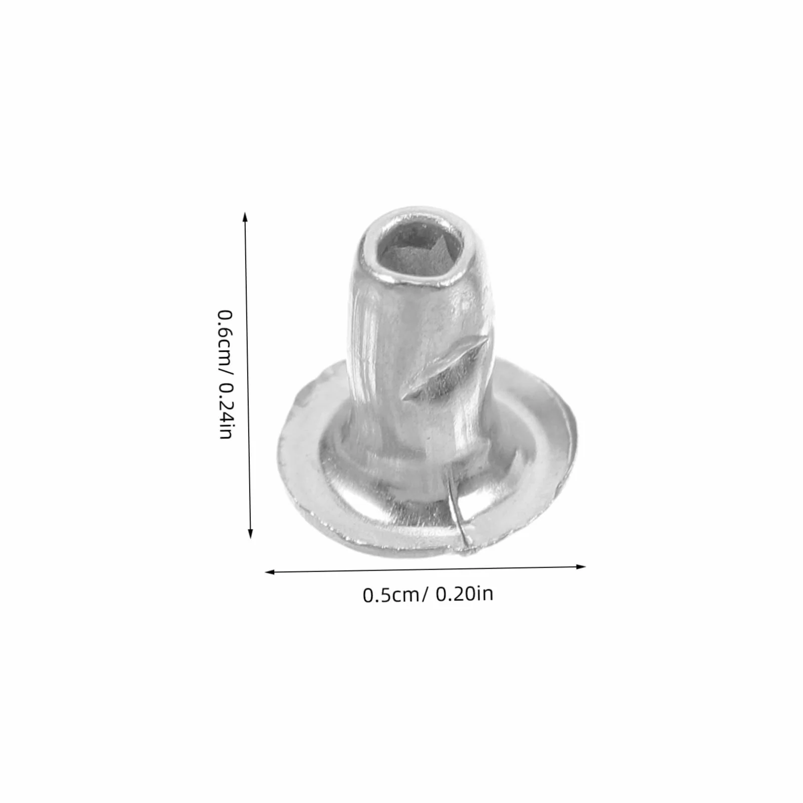 Rivetti in Metallo 6mm a Forma di Fungo per Pelle Scarpe Borse Braccialetti Cinture Argento 100 Pezzi