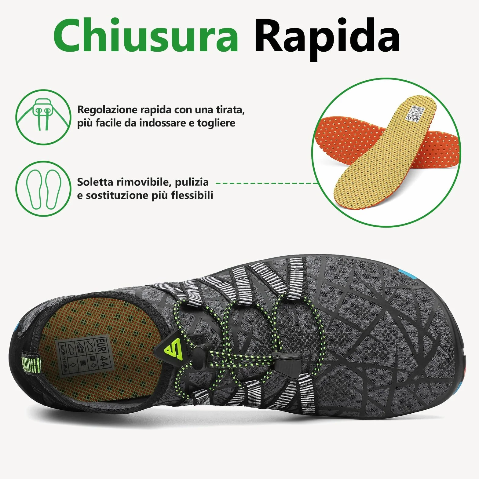 SAGUARO Scarpe da Immersione Uomo Donna Rapida Asciugatura Spiaggia Surf