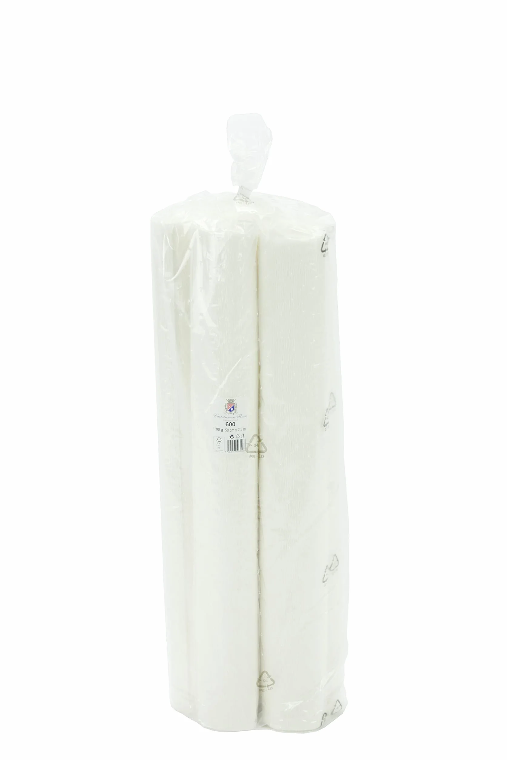 C R Cartotecnica Rossi Carta Crespata 180g Bianco N.600 5 Rotoli