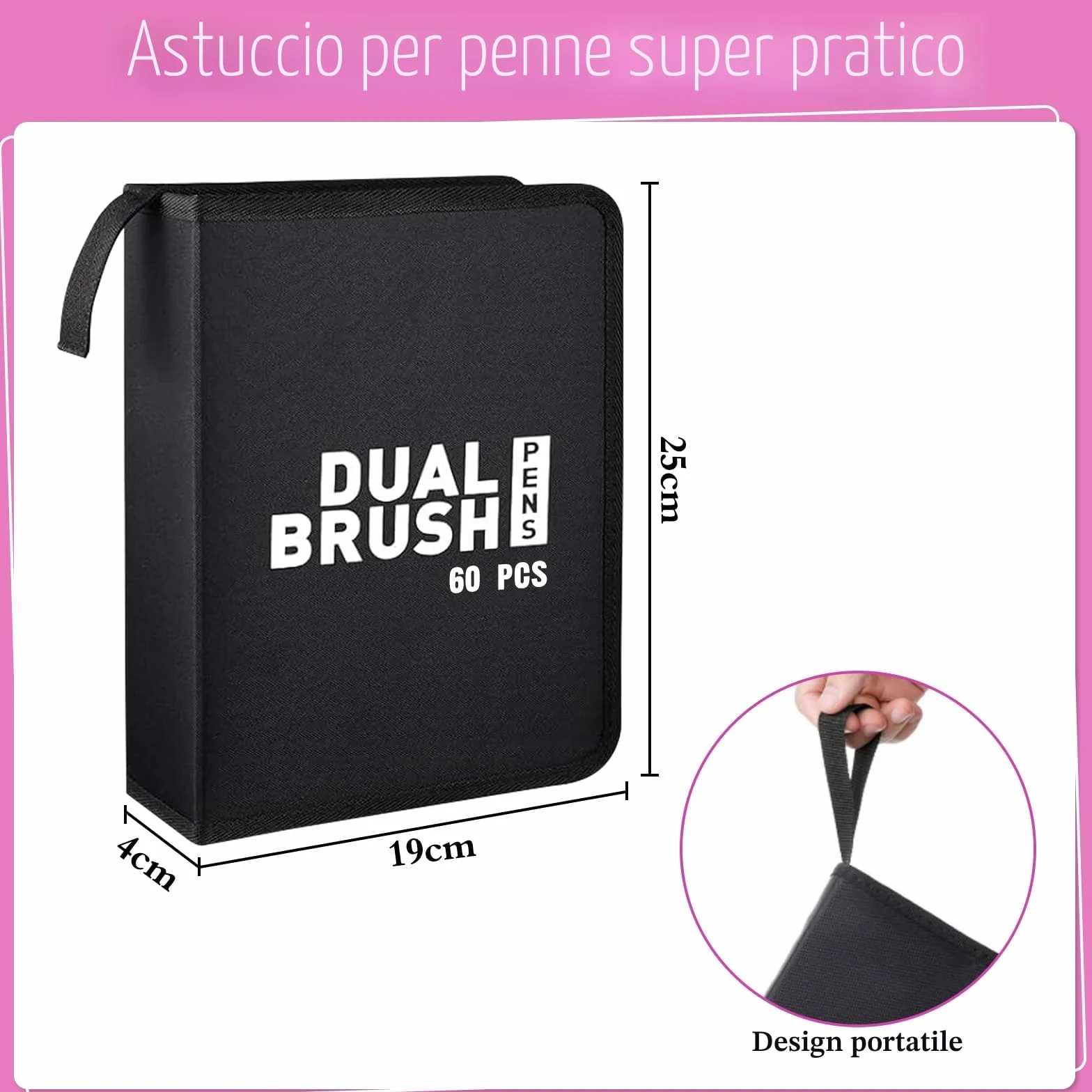 VAKKI Brush Pen Lettering 60 Colori Pennarelli Doppia Punta Fine e Grossa Acquerellabili per Calligrafia