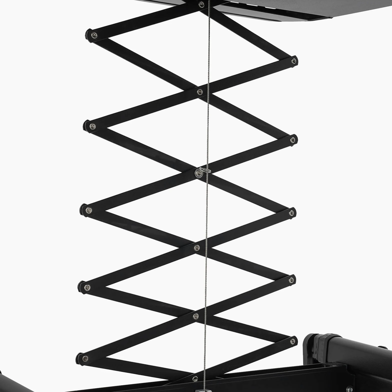 Stendibiancheria a soffitto, stendibiancheria da soffitto, essiccatore elettrico da soffitto, essiccatore da soffitto con 8 aste orizzontali, 2 aste estraibili, capacità di carico totale 35 kg