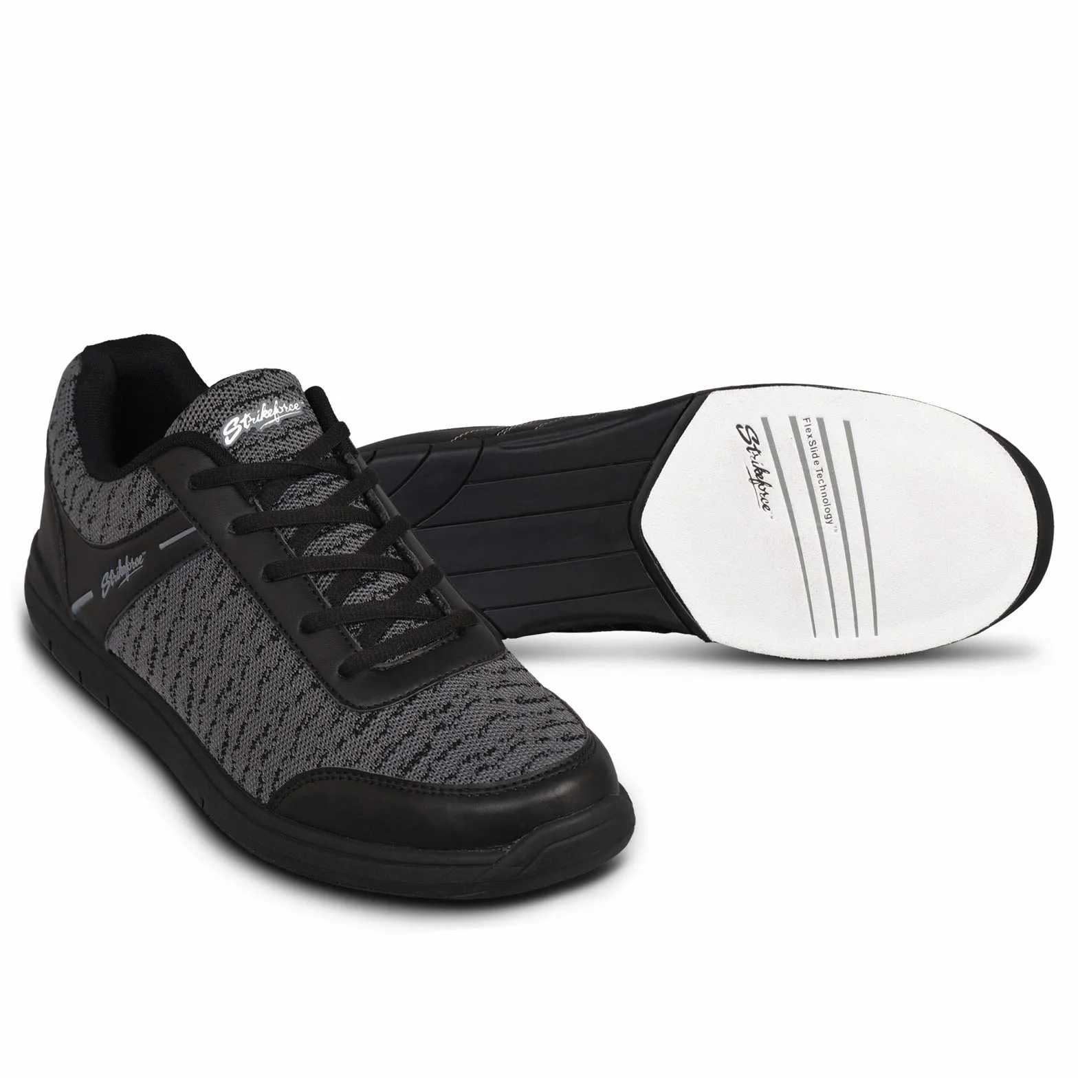 KR Strikeforce Scarpe da Bowling da Uomo Flyer Mesh Nero/Acciaio
