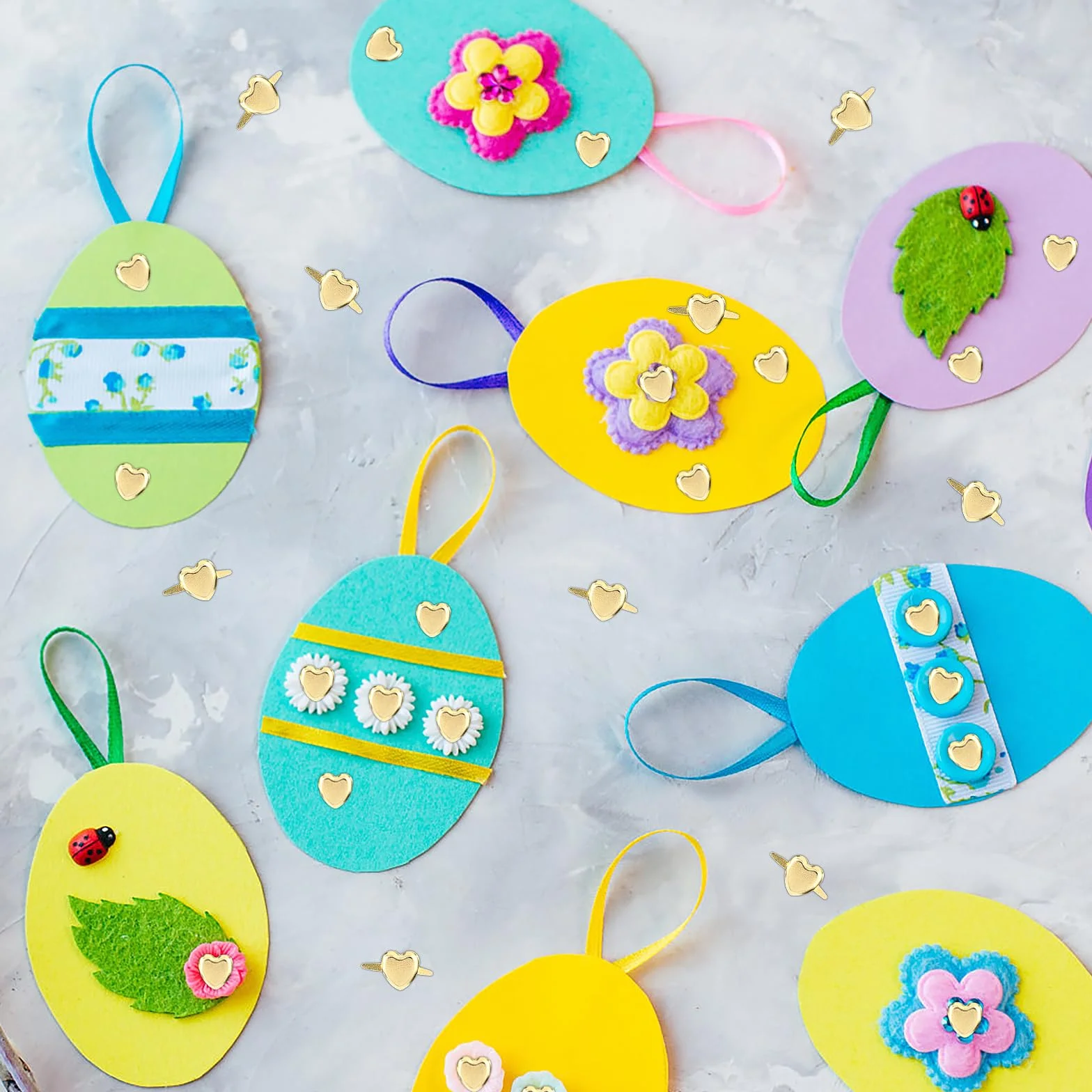 Mini mollette a forma di cuore in metallo, per scrapbooking, fai da te, 100 pezzi