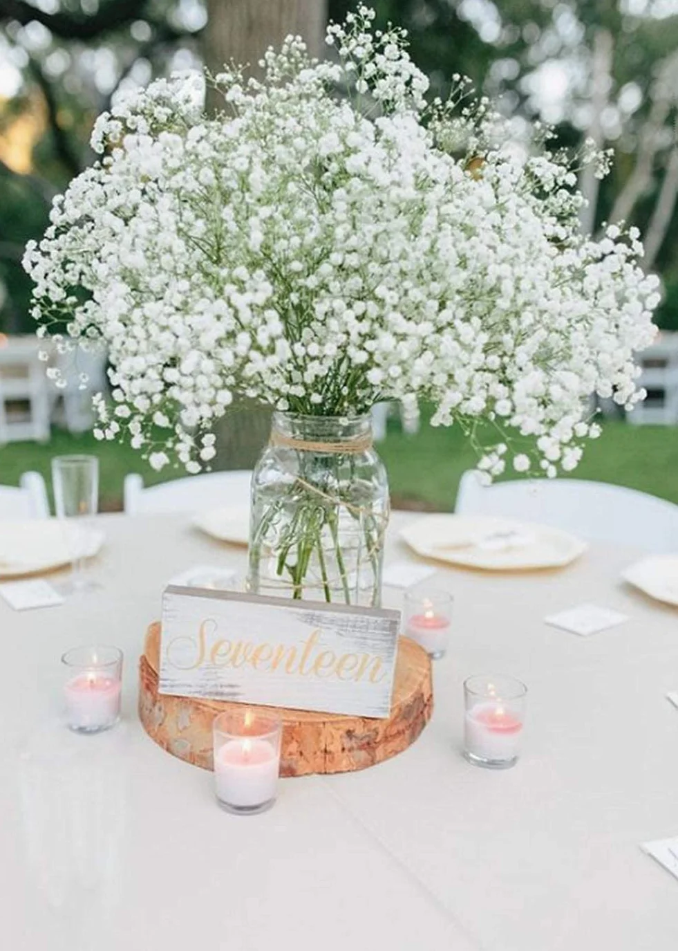 Set di 6 mazzi di gipsofili artificiali realistici bianchi per matrimonio decorazione casa