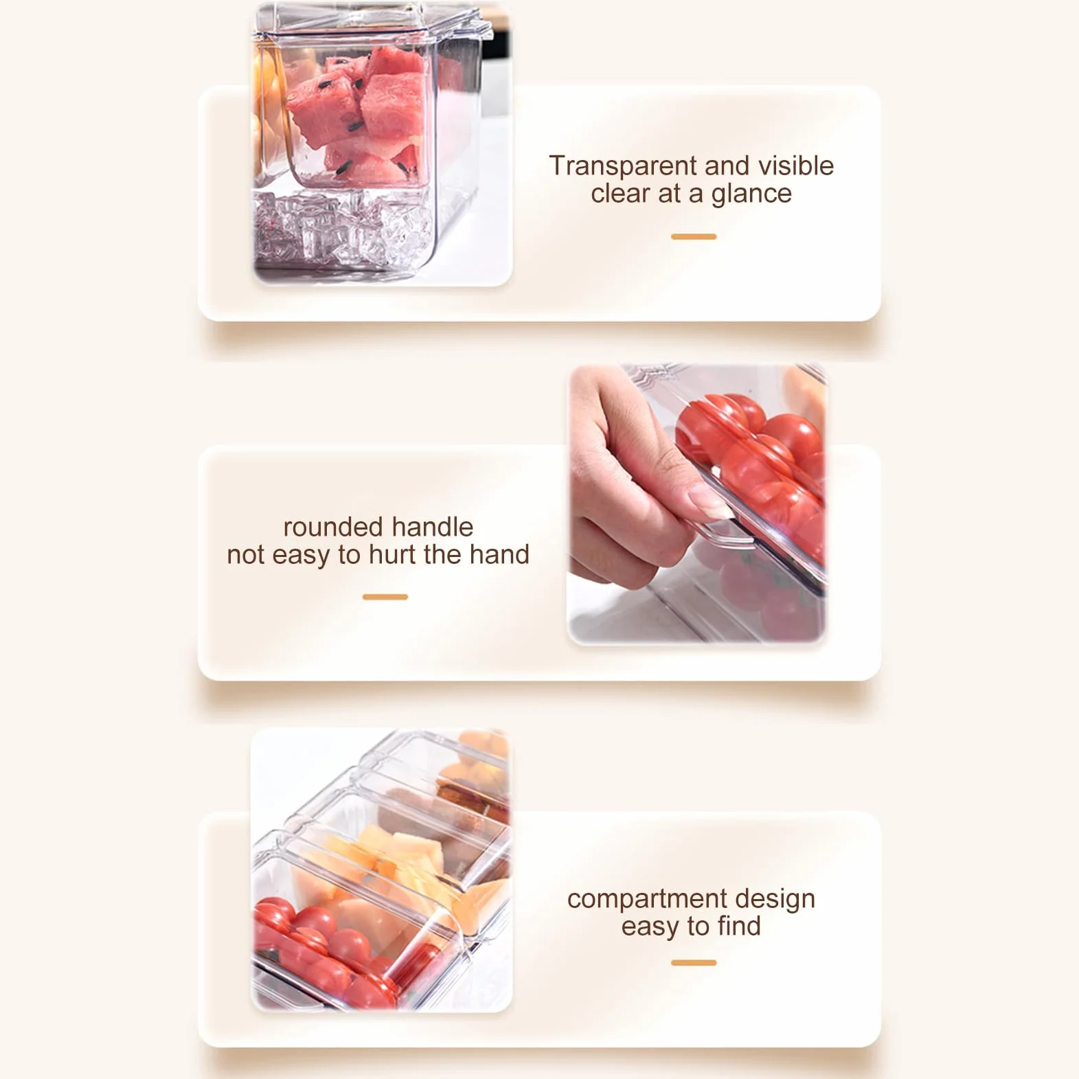 Vassoio per condimenti refrigerati – C Ice Platter con cartoni rimovibili, perfetto per feste, compleanni e vacanze, design trasparente per freschezza