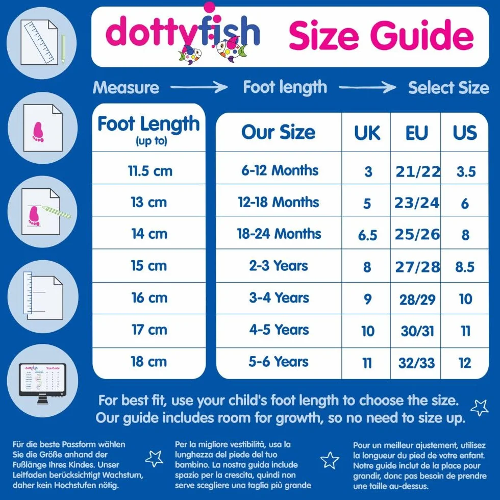 Dotty Fish Scarpe da Acqua Antiscivolo Asciugatura Rapida Suola Barefoot Gomma Flessibile Neonati Bambini