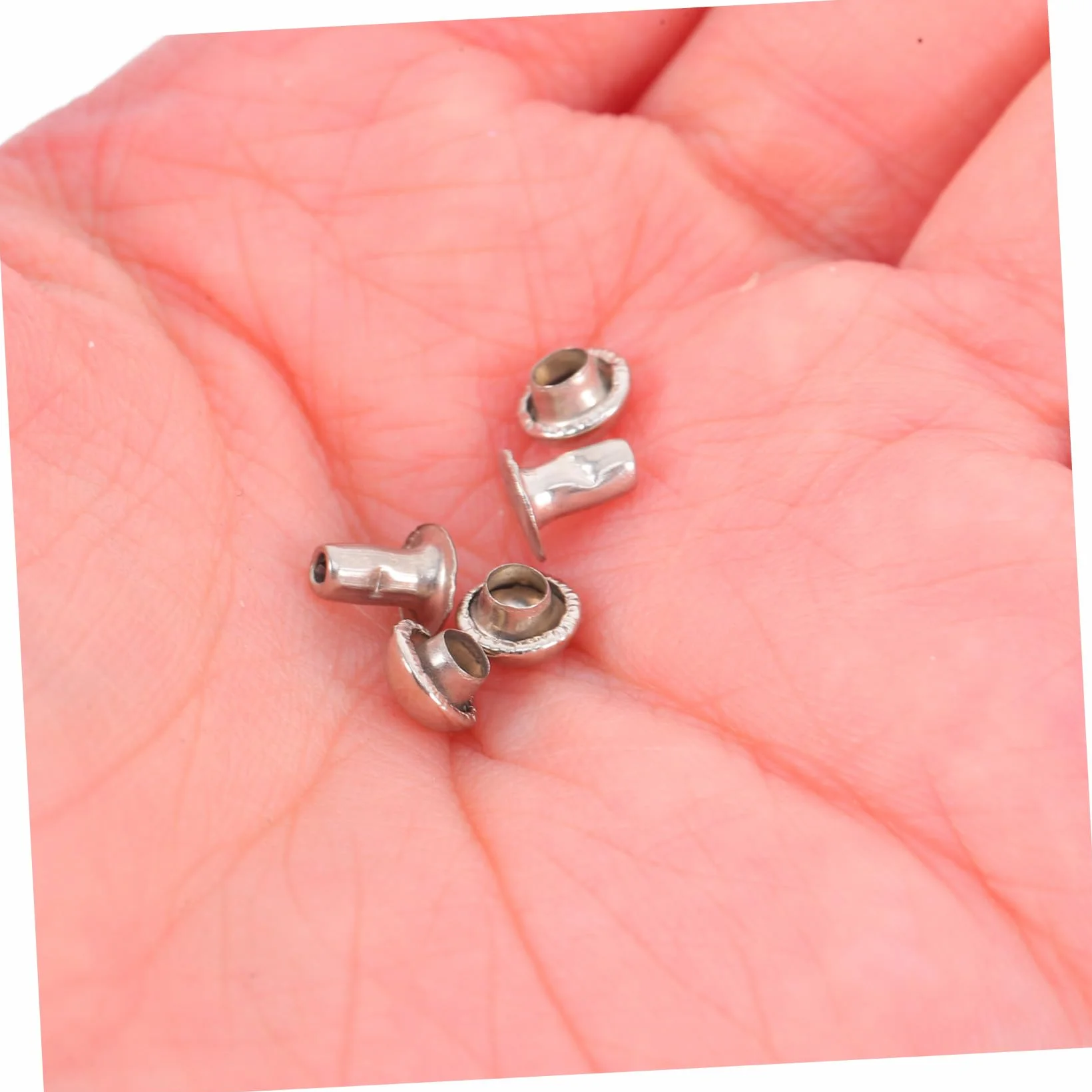 Rivetti in Metallo 6mm a Forma di Fungo per Pelle Scarpe Borse Braccialetti Cinture Argento 100 Pezzi