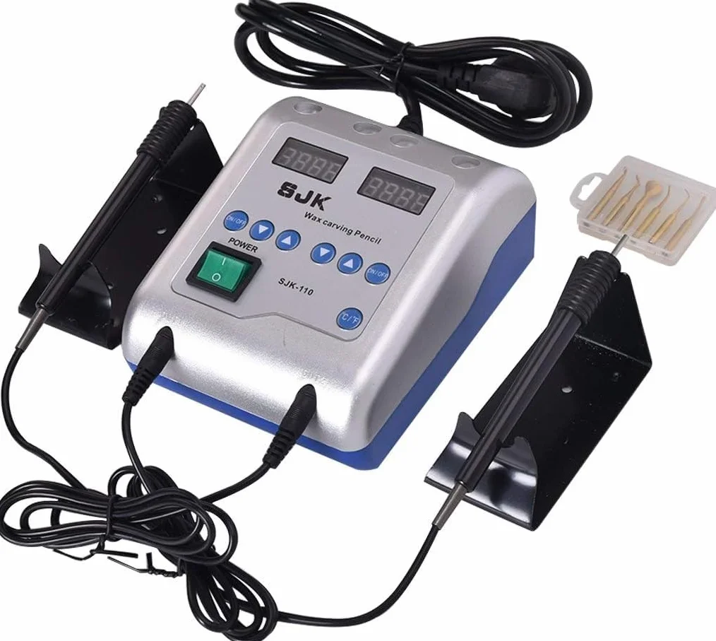Spatola elettrica elettrospatola modellante cera 2 matite + 6 spatole Odontologiade
