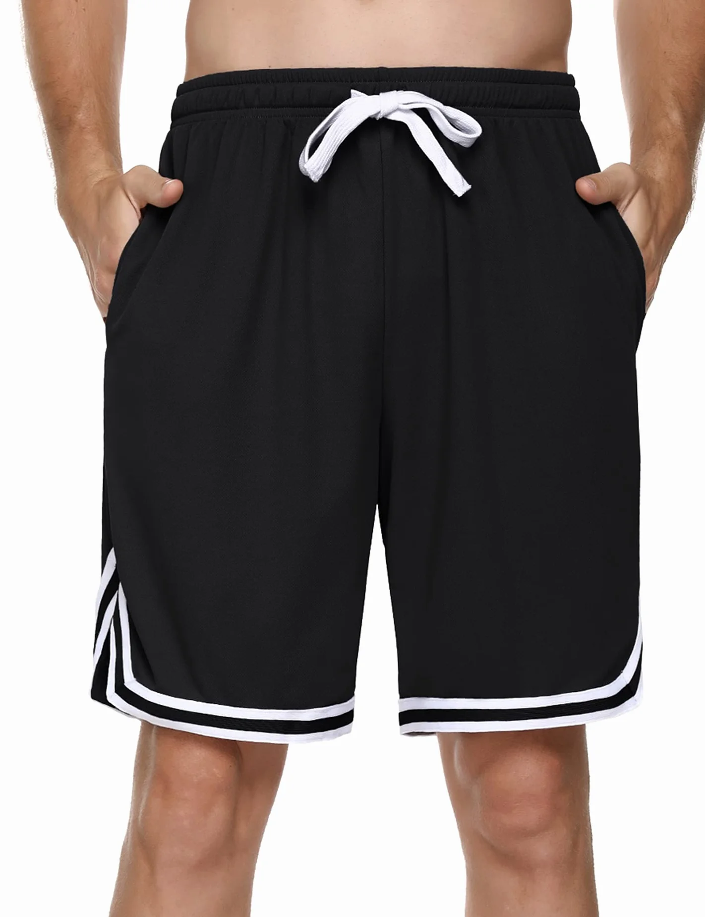 Litherday Pantaloncini da Corsa Uomo Traspirante Asciugatura Rapida con Tasche