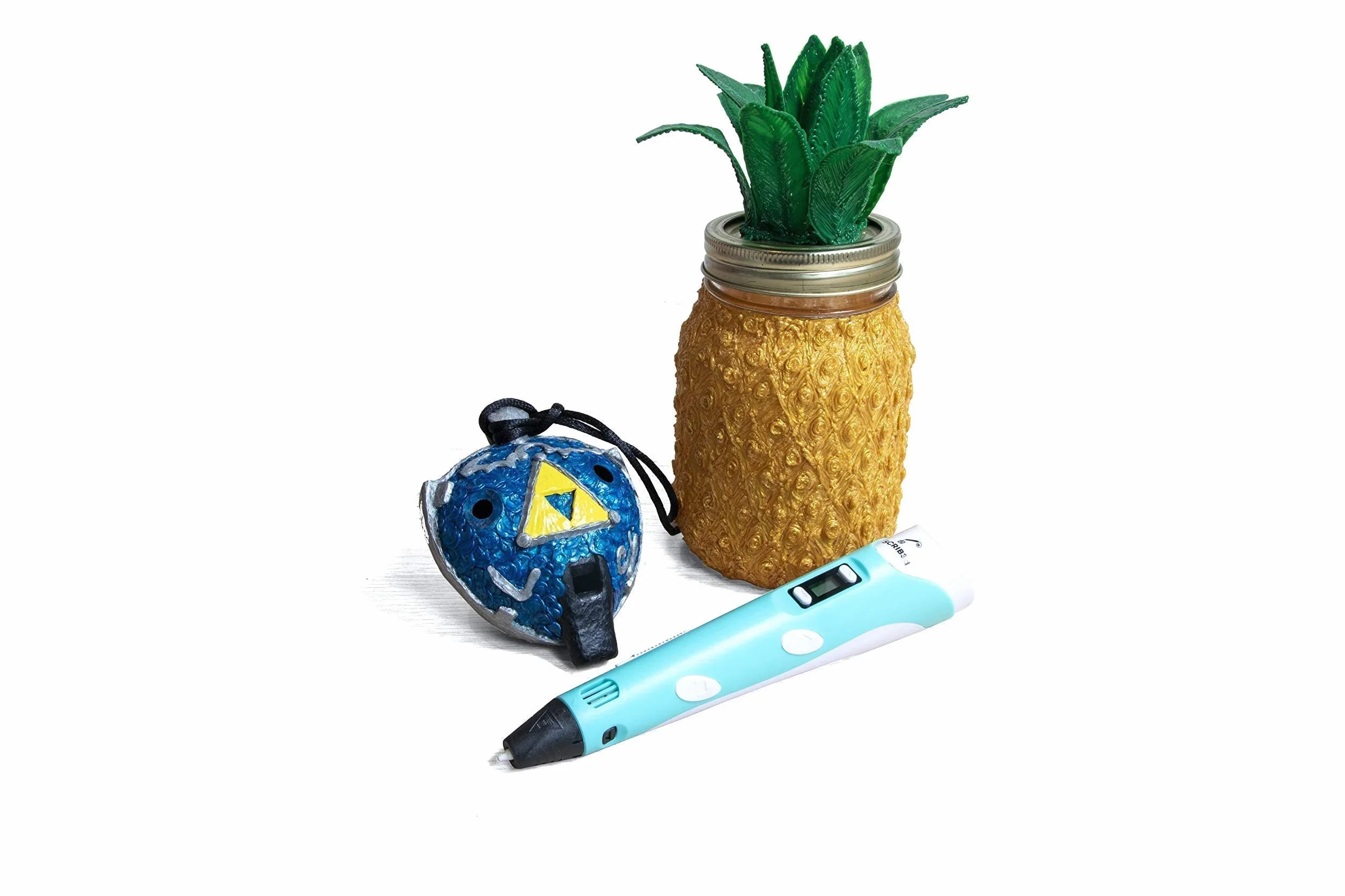 SCRIB3D P1 Penna 3D con Display, 3 Colori Filamento PLA, Stencil e Guida