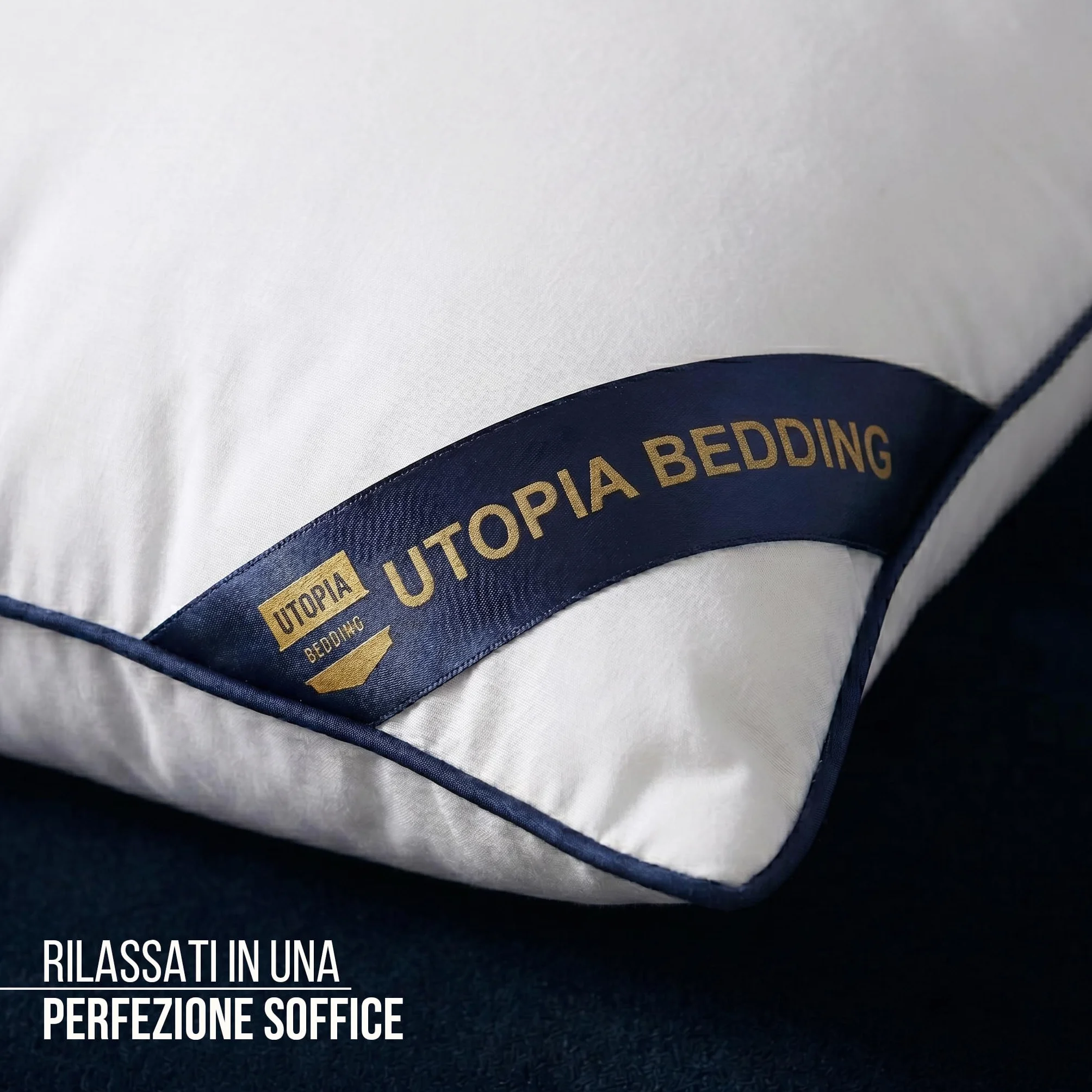 Utopia Bedding Cuscini Decorativi 60x60 cm Bianco, Imbottitura per Letto e Divano, Set da 2