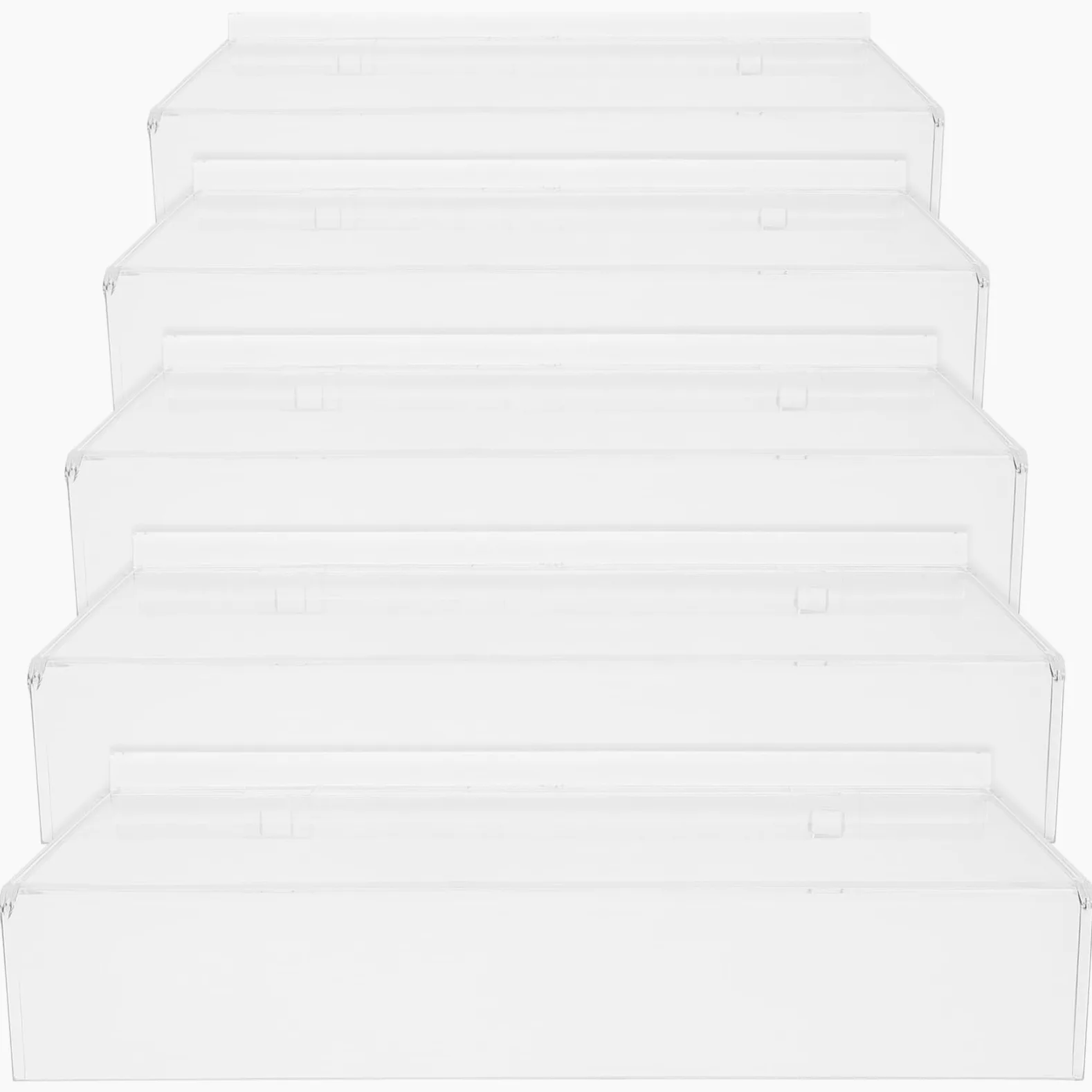 Luxshiny Scaffale per Scarpe da Muro in Plastica 5 Pezzi Etichette, Espositore per Scarpe Facile da Installare per Negozi e Vetrine