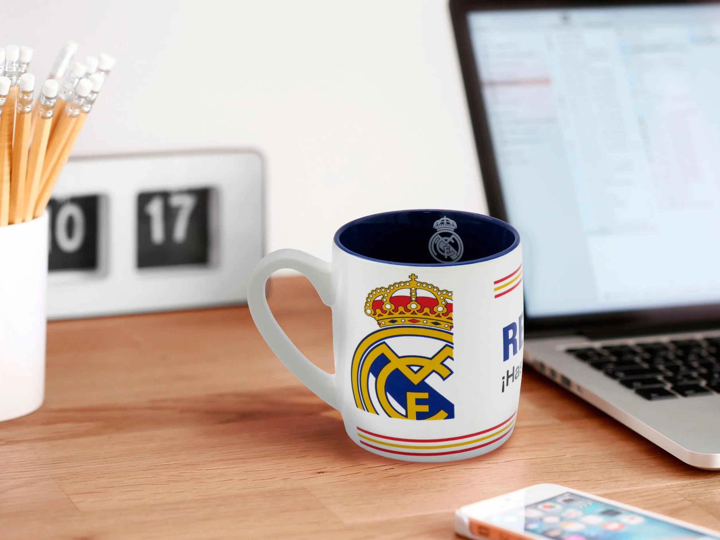 Real Madrid tazza in ceramica bianca originale ufficiale