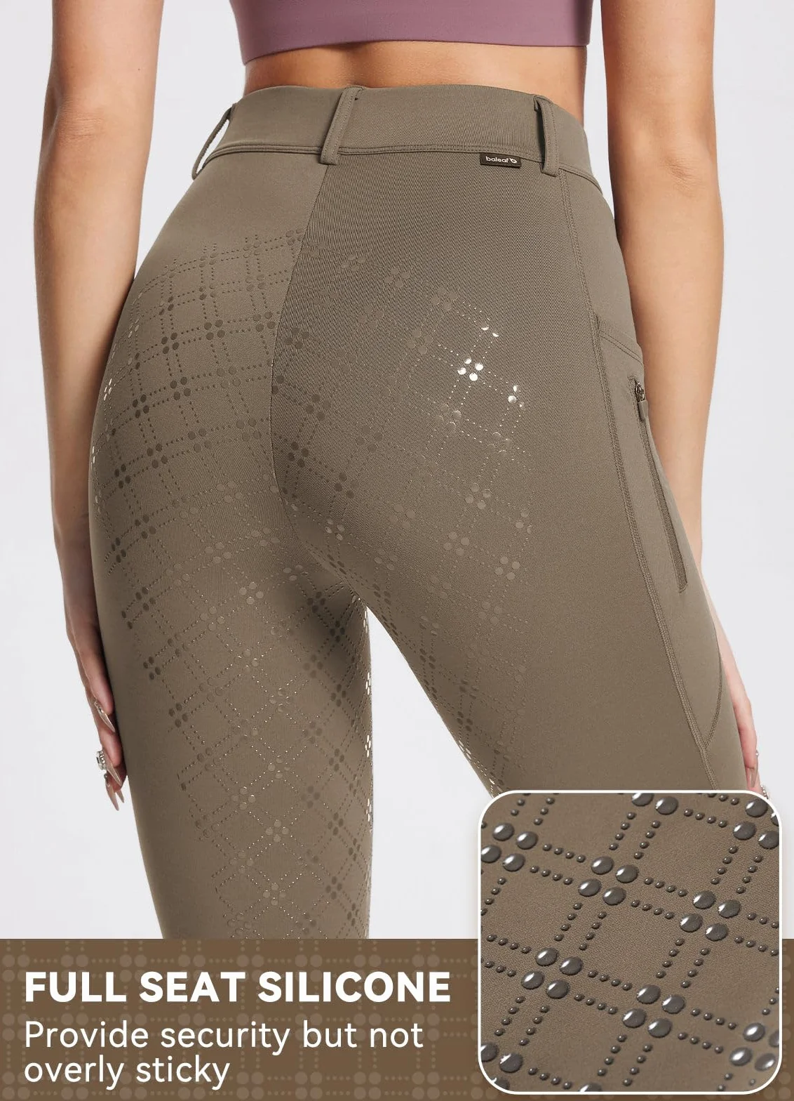 baleaf Pantaloni da Equitazione Invernali da Donna in Pile con Chiusura Lampo