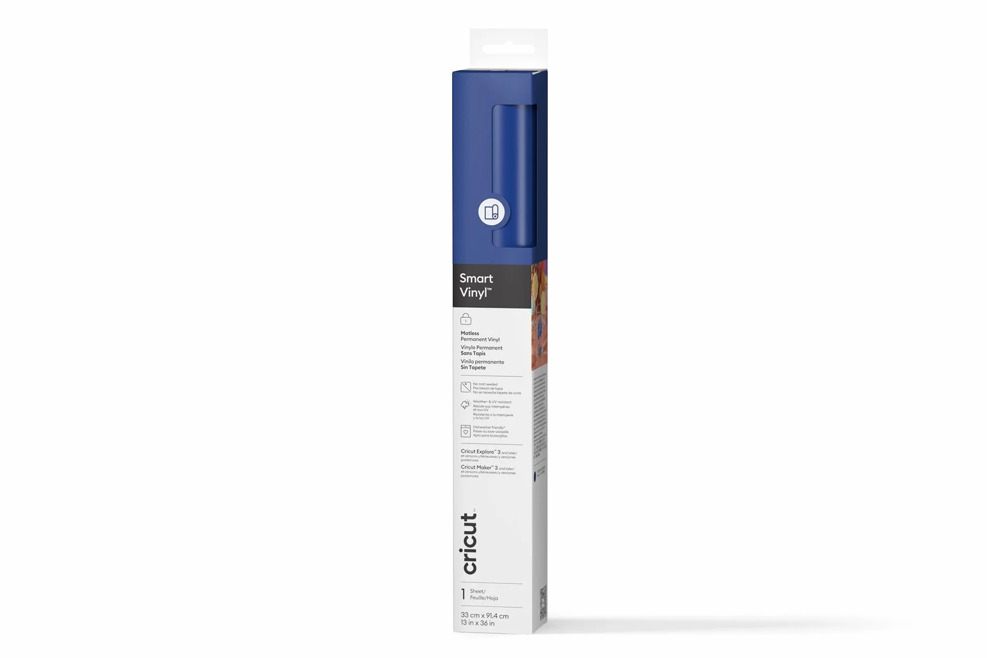 Cricut Smart Vinyl Permanente 33x91cm 1 Foglio (Blu)