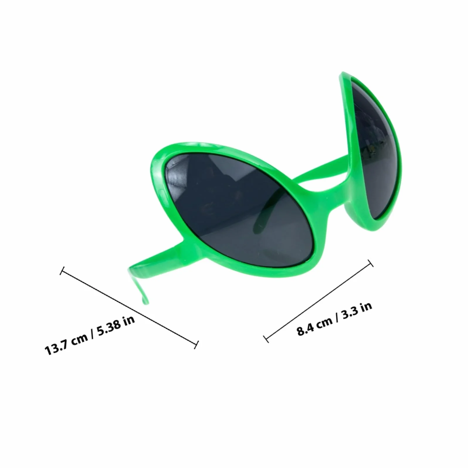 CLISPEED 2 Pezzi Occhiali da Sole Cosplay Festa Lenti Grigie Montatura Verde Accessori Party Photobooth Costume Alieno