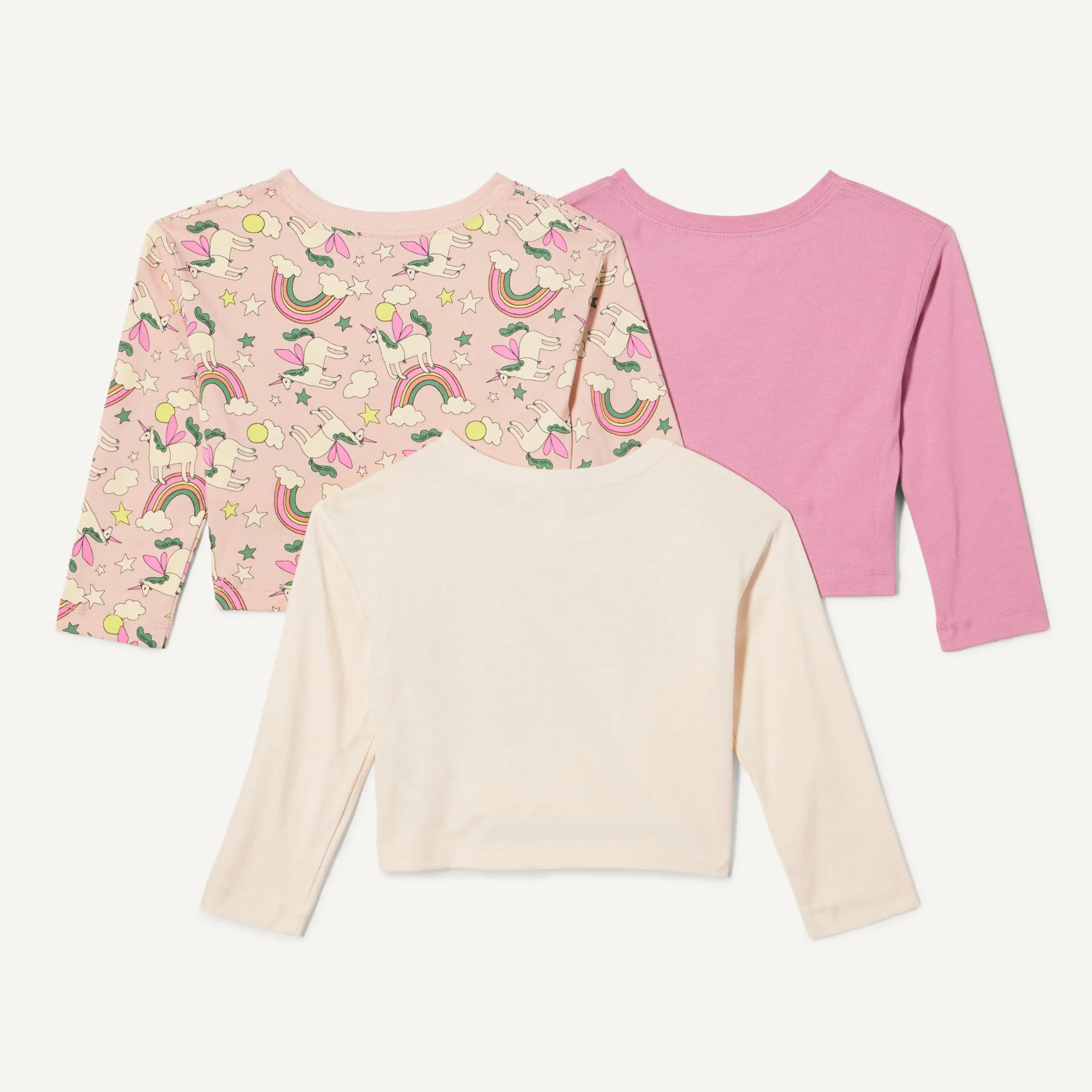 Amazon Essentials Maglie a Maniche Lunghe Bambine e Ragazze, Pacco da 3