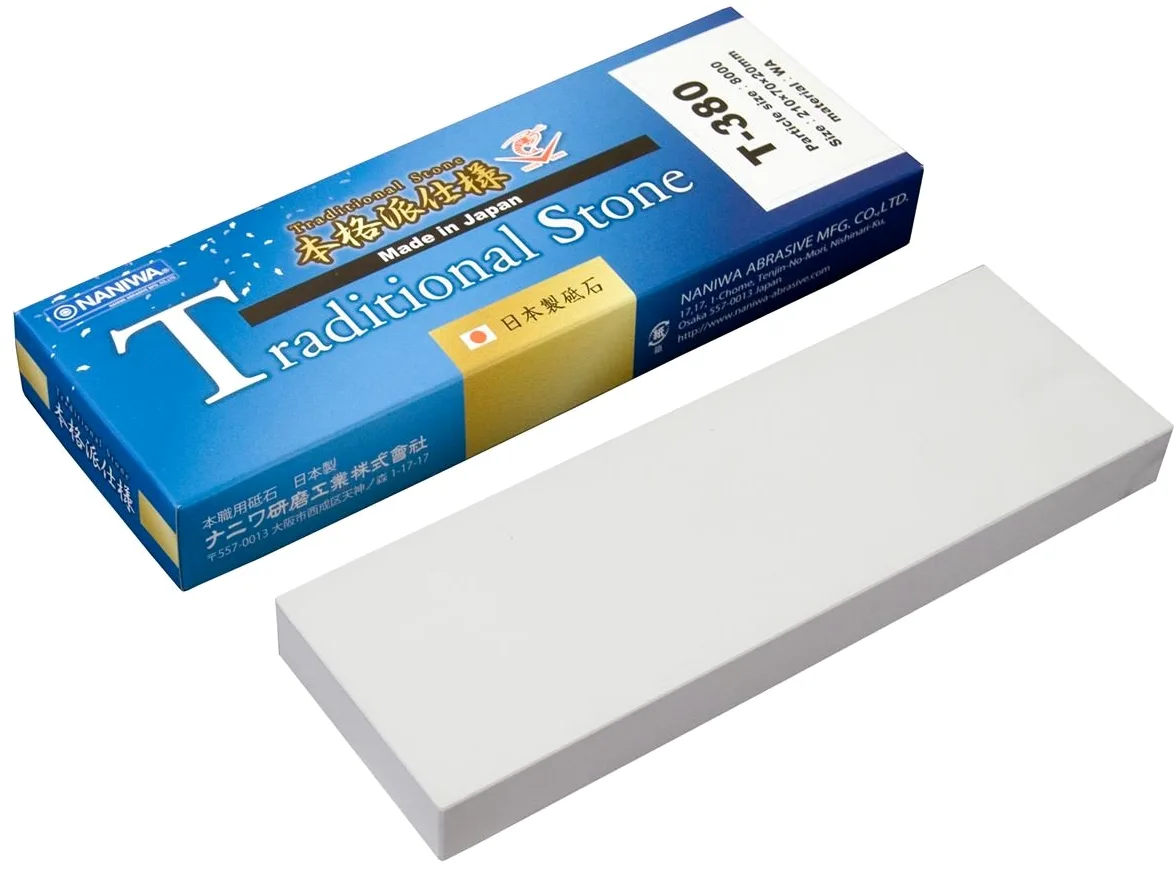 Sanelli Ambrogio, Naniwa Traditional Stone, Pietra Affilacoltelli Professionale, Grana #8000, per la Finitura di Coltelli e Utensili di Precisione, con Legante Vetrificato, A Immersione, Made in Japan