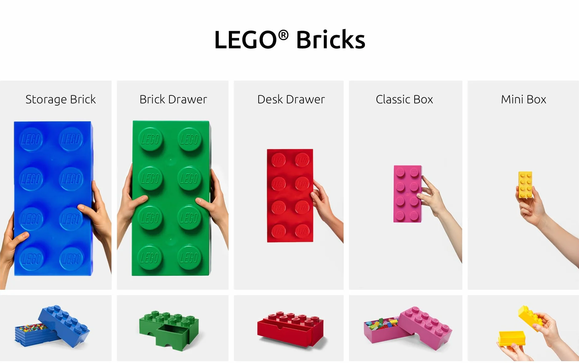 Room Copenhagen Cassetto da scrivania Lego 8 Nero