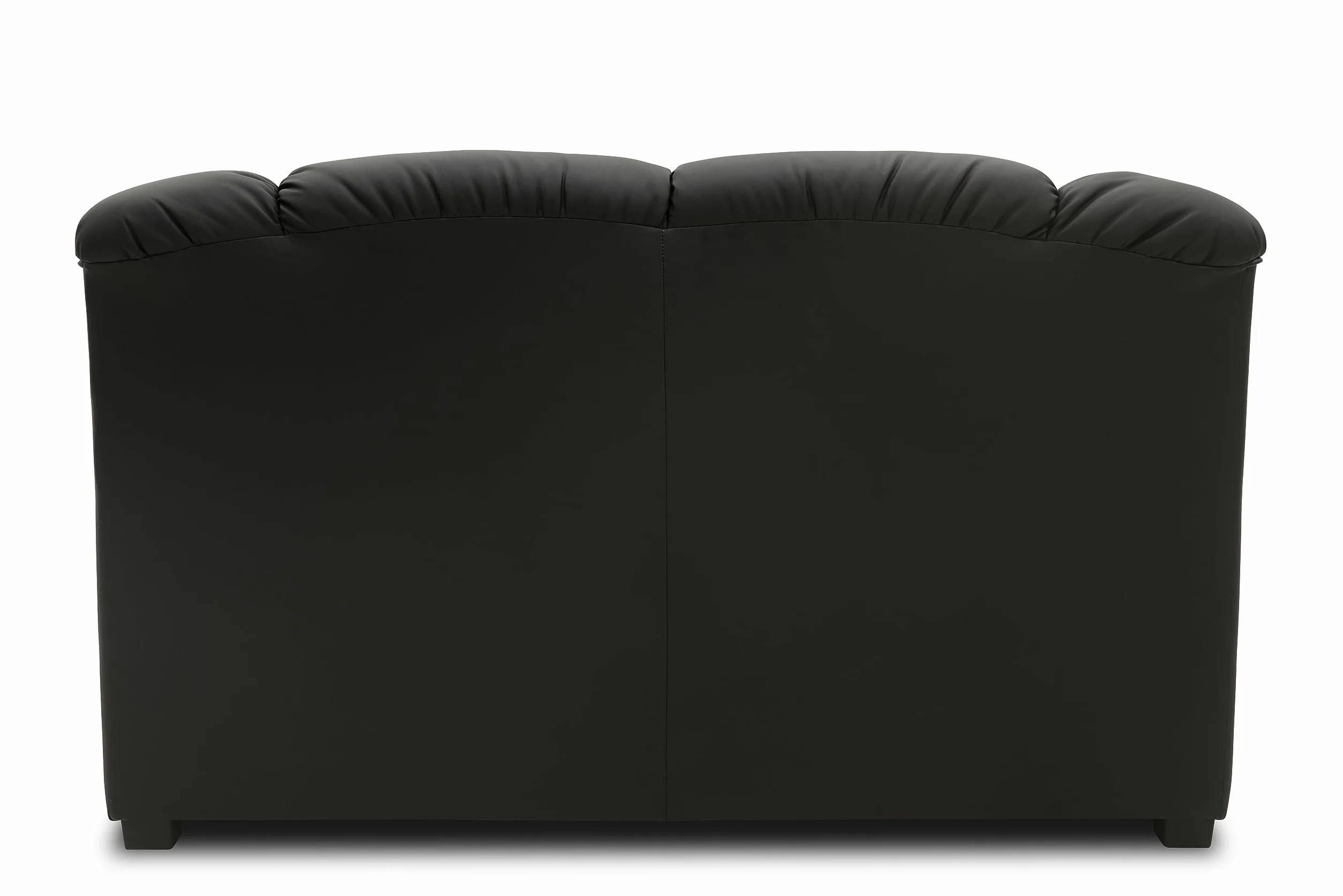 DOMO. collection Divano Ambato in pelle a 2 posti dal design classico, 2 divani in similpelle, 159 x 92 x 88 cm (larghezza x profondità x altezza), nero