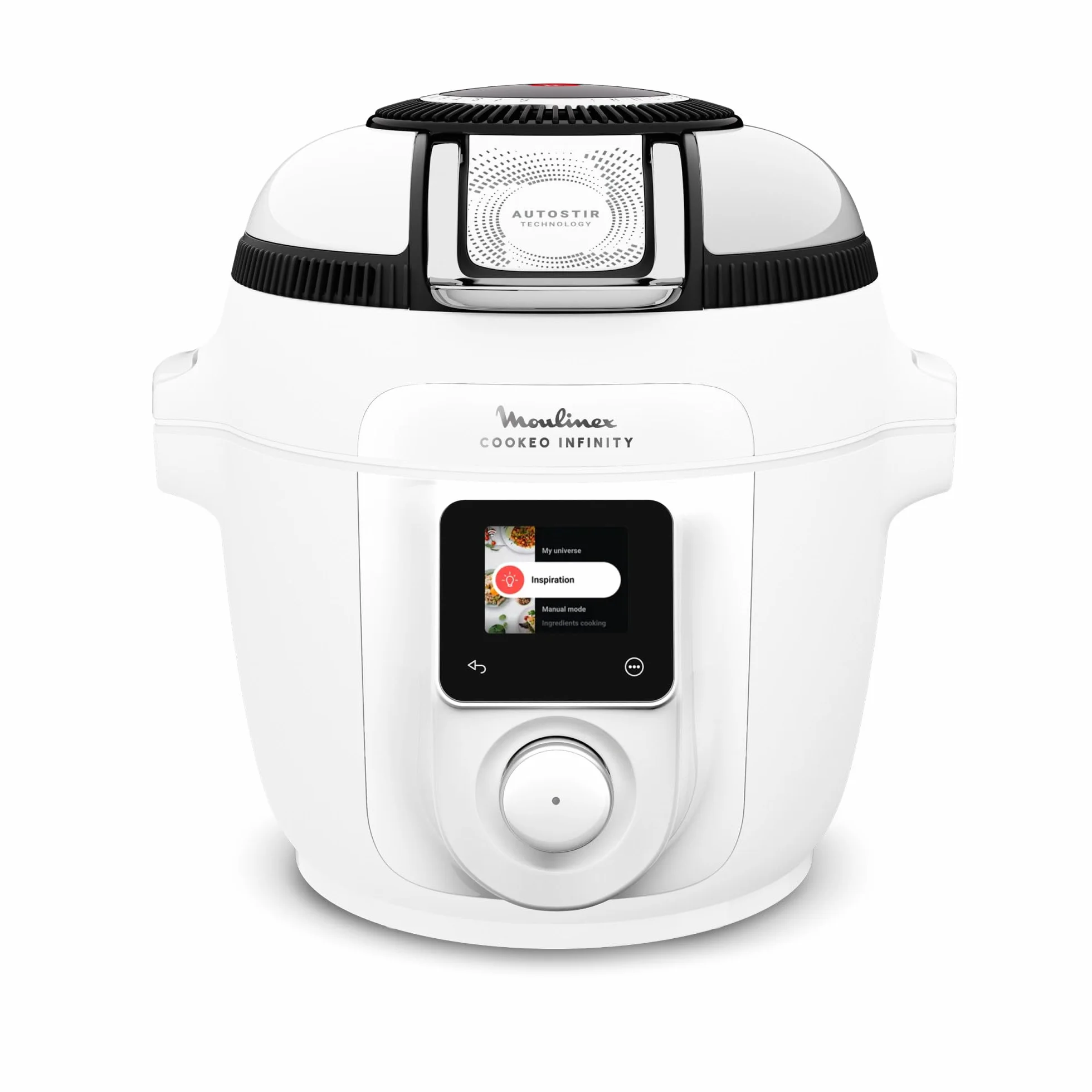 Moulinex Cookeo Infinity Multicooker con Pala Mescolatrice Automatica, 20 Modalità di Cottura, Pentola a Pressione, Friggitrice ad Aria, Cottura a Vapore, Schermo LED Wi-Fi