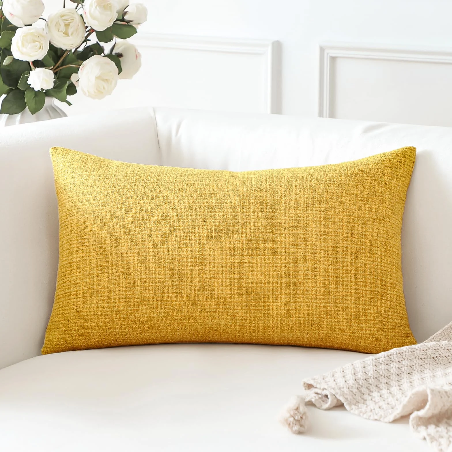 Federe per Cuscini in Finto Lino 40x60cm Giallo Artscope