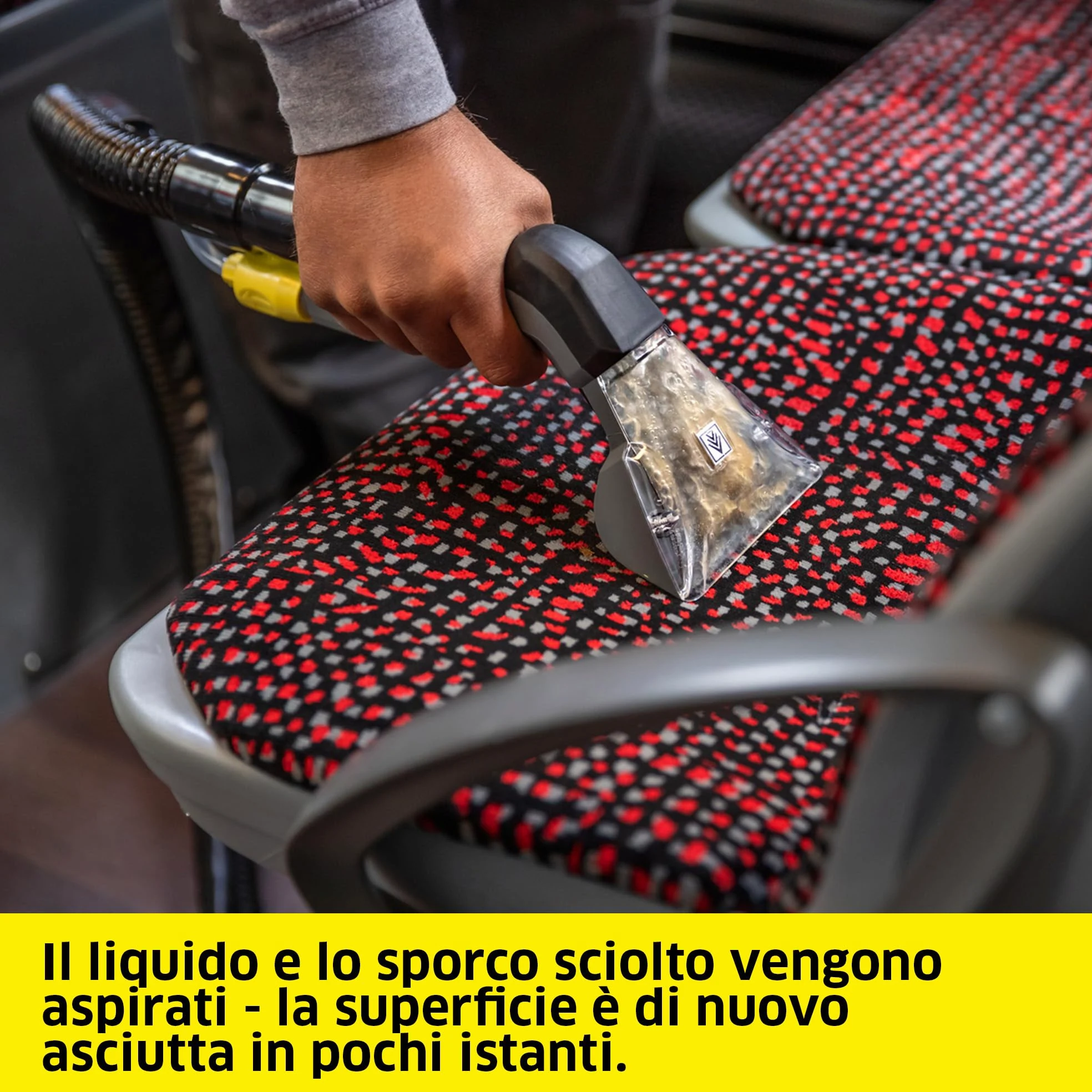 KÄRCHER lavatappeti e lavamoquette Puzzi 8/1, per tappezzeria e superfici tessili, serbatoio: 8 l, pressione spruzzo: 1 bar, resa superficie: 12-18 m²/h, peso: 8,6 kg, bocchetta per tappezzeria